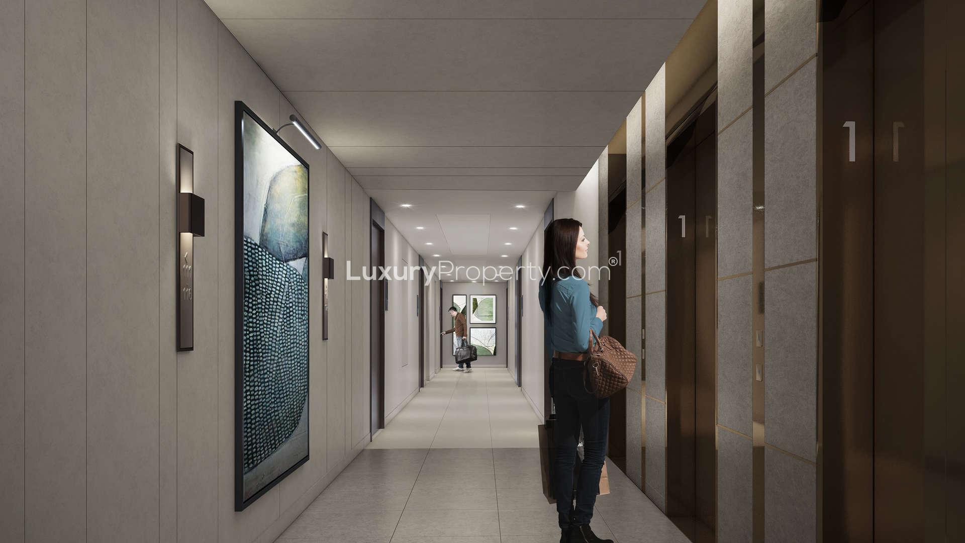 Modern bathroom in 2-bedroom Wilton Terraces apartment, MBR City, featuring sleek design elements