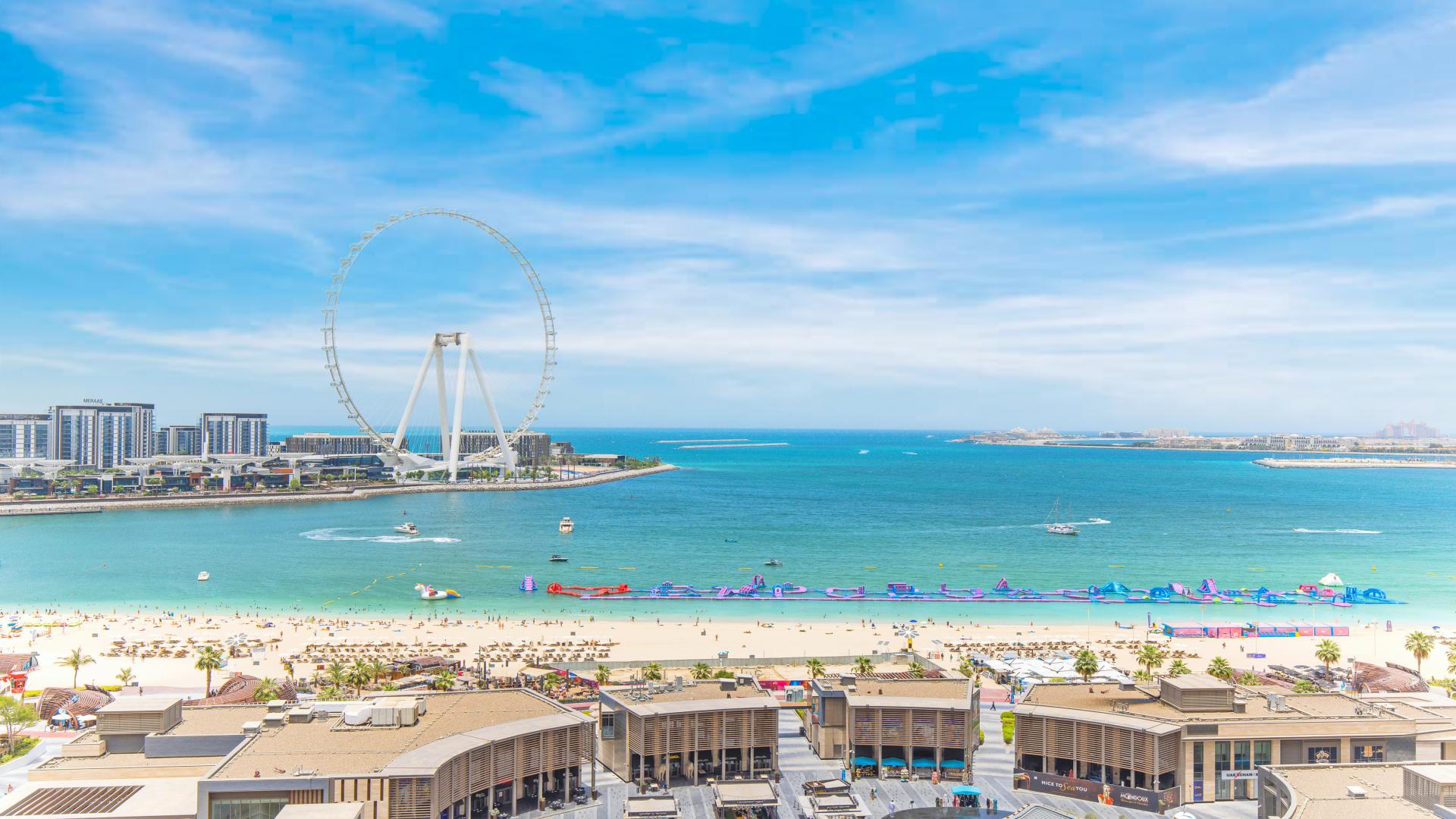 "Amwaj serviced apartment balcony with stunning sea view, Jumeirah Beach Residence rental.",Serviced apartment with stunning sea view in Amwaj, Jumeirah Beach Residence for rent