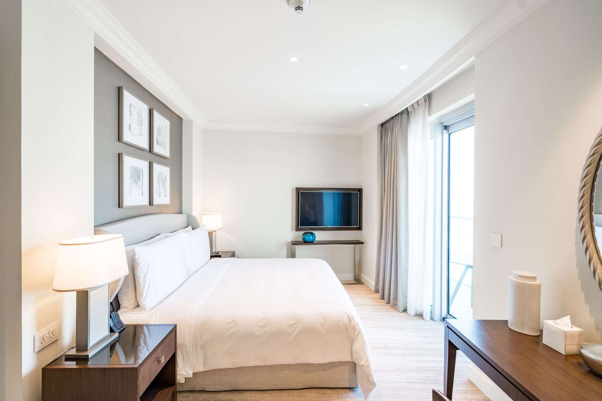 Modern kitchen with gas stove in serviced apartment, The Address Fountain Views, Downtown Dubai