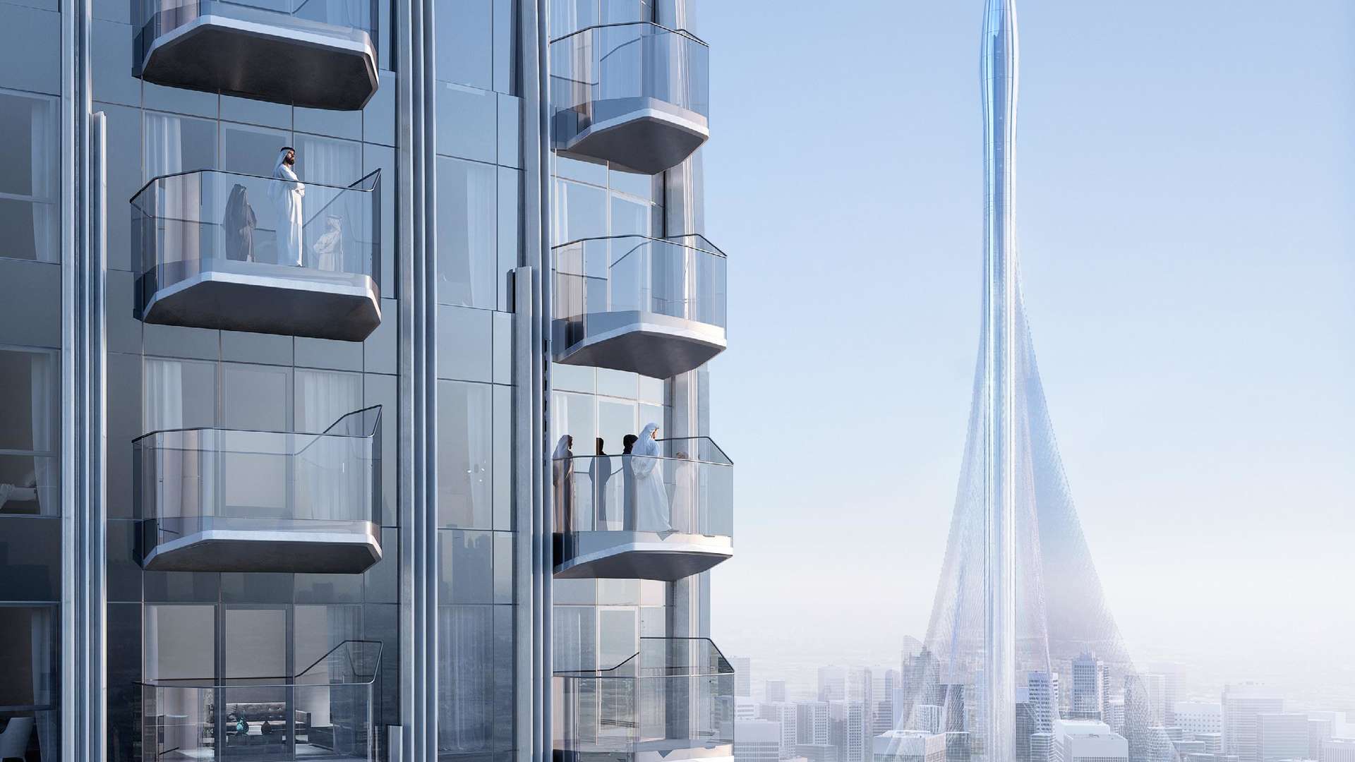 Luxurious bedroom interior in 2-bedroom apartment, Address Harbour Point, Dubai Creek Harbour