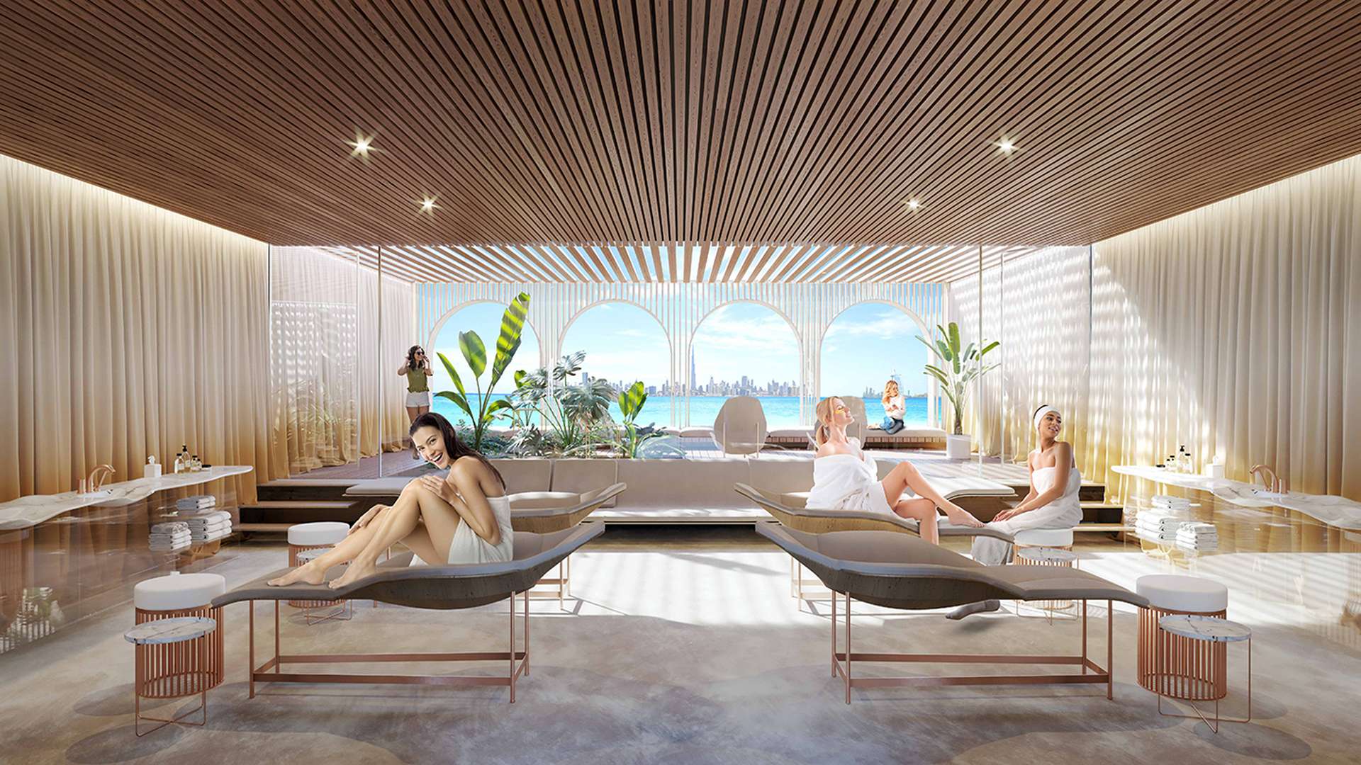 Two-bedroom serviced suite with sea view at Portofino Hotel, The World Islands