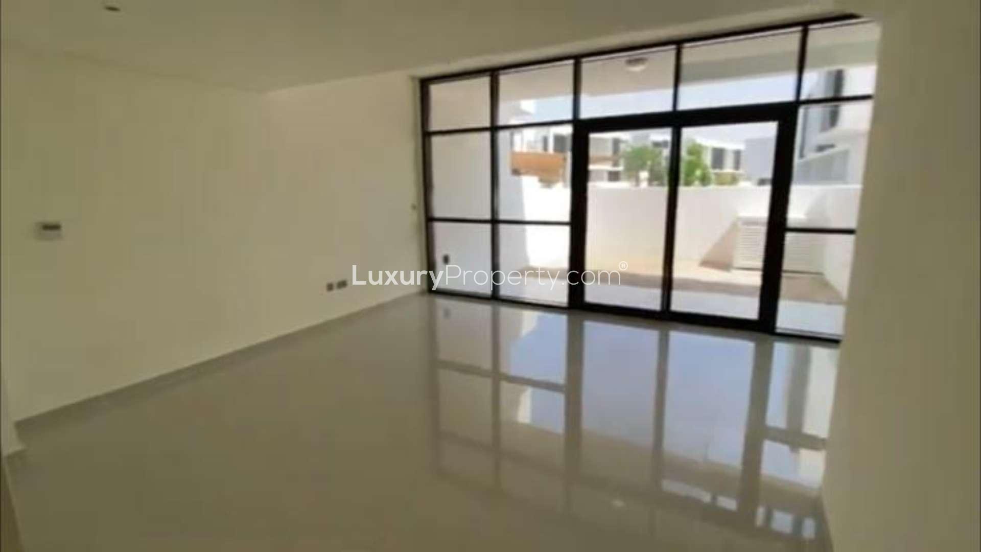 Spacious living area in 2-bedroom townhouse, Janusia, Damac Hills 2, for rent