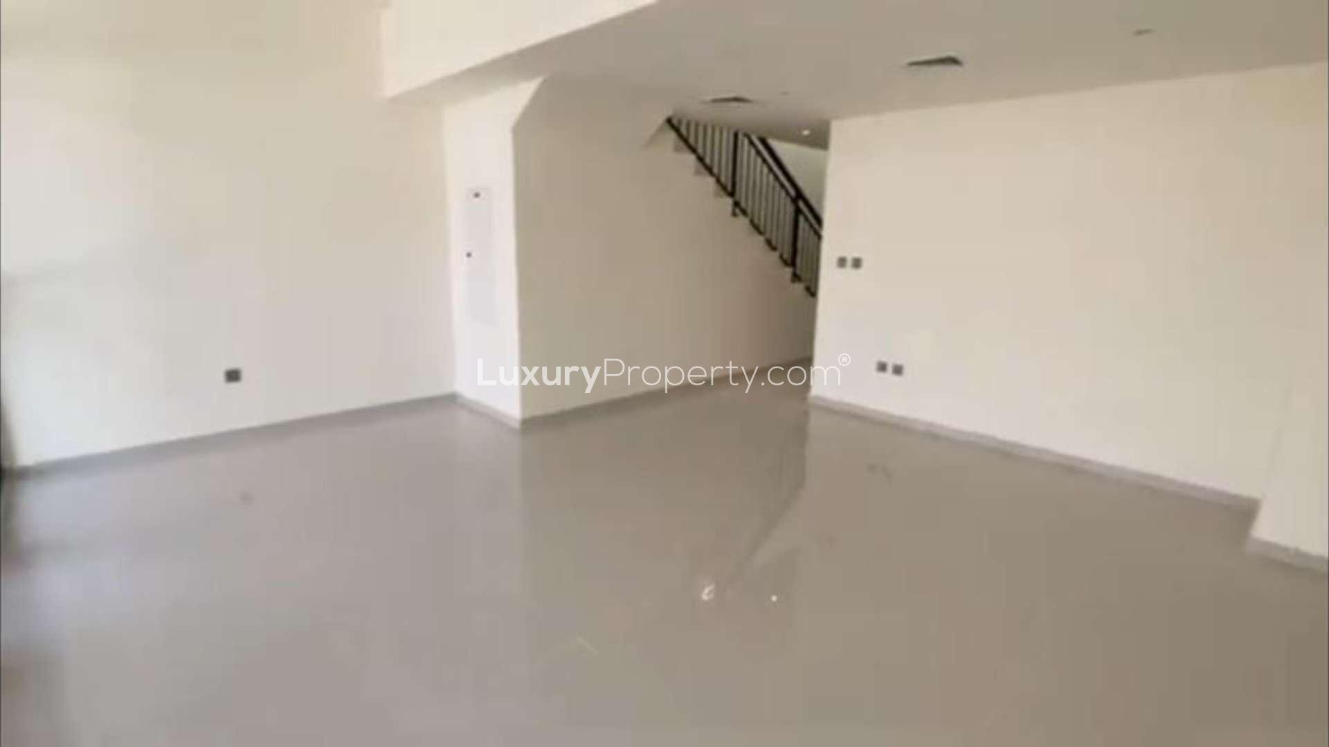 Staircase in 2-bedroom townhouse for rent, Janusia, Damac Hills 2, The Roots Akoya Oxygen