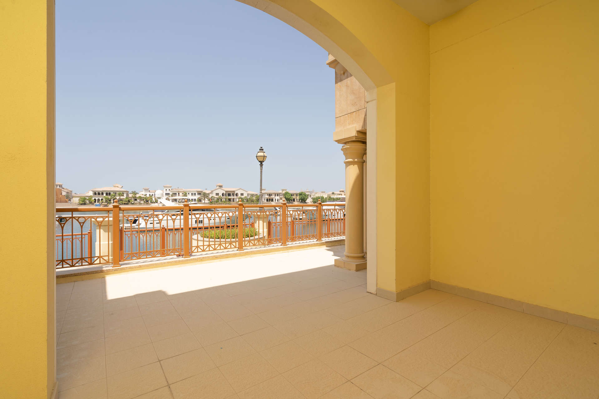 Laundry room with washer, dryer, and sink in Marina Residences townhouse, Palm Jumeirah