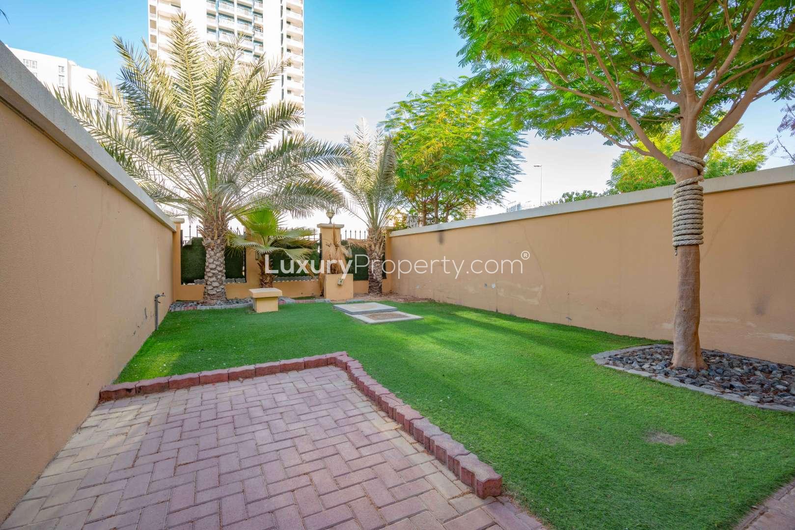 Garden view of 2-bedroom townhouse for rent in Jumeirah Village Circle, Dubai