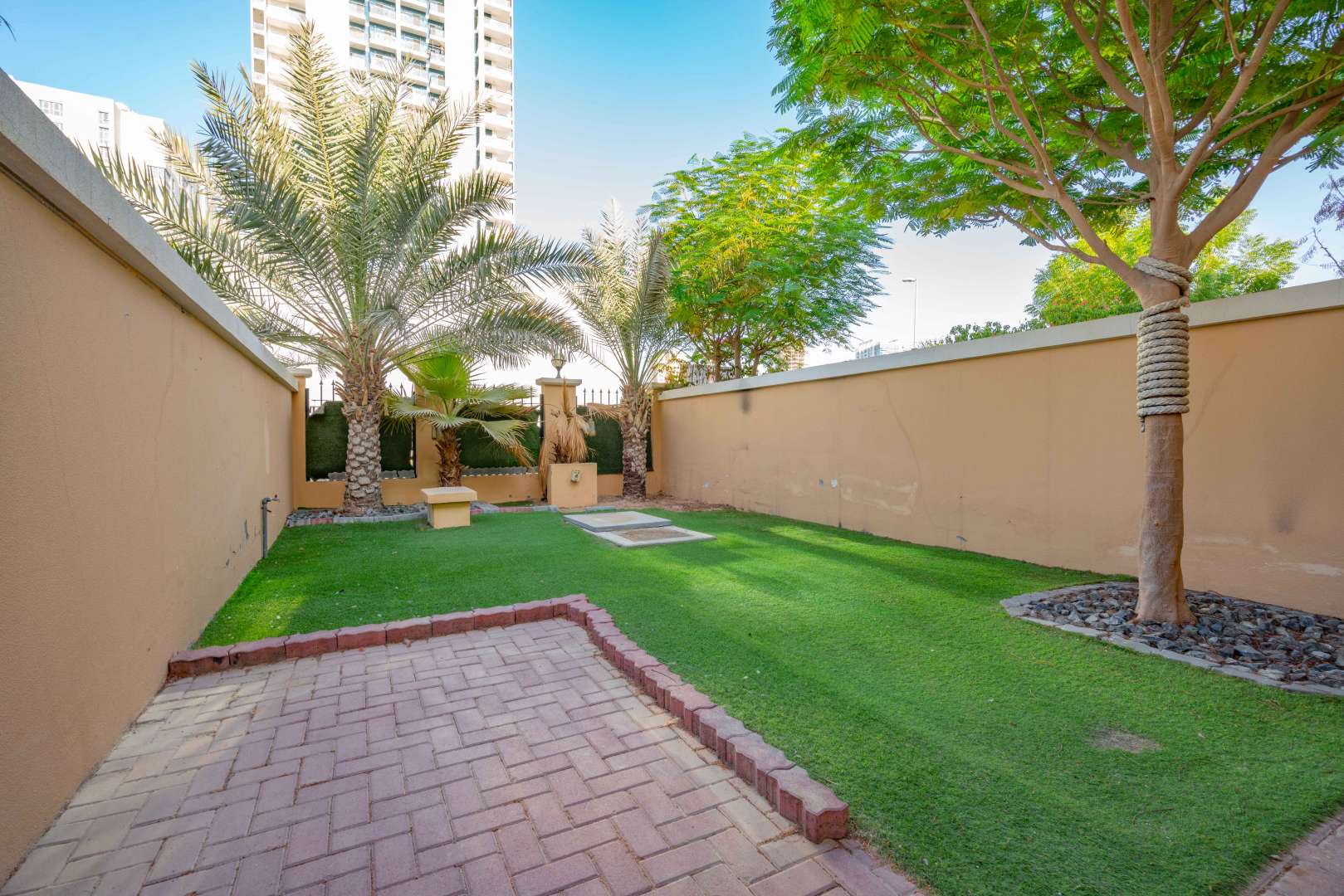 Garden view of 2-bedroom townhouse for rent in Jumeirah Village Circle, Dubai