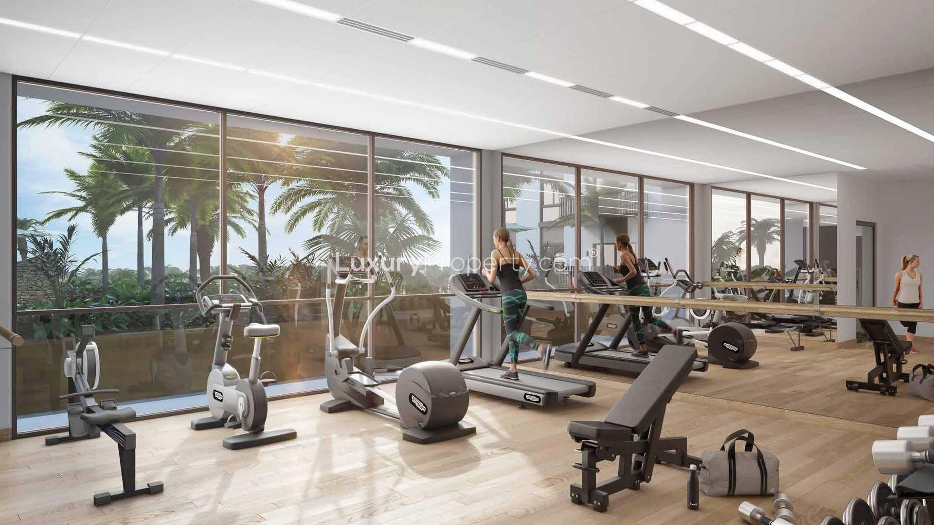 Modern bathroom in 2-bedroom townhouse, Belgravia 3, Jumeirah Village Circle, featuring sleek design