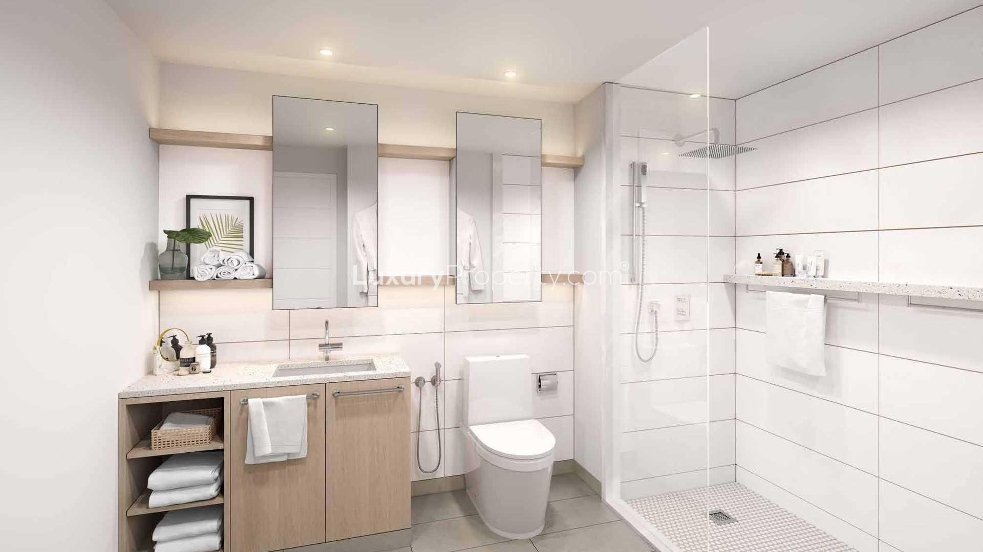 Modern bedroom in 2-bedroom townhouse, Belgravia 3, Jumeirah Village Circle, bright and stylish