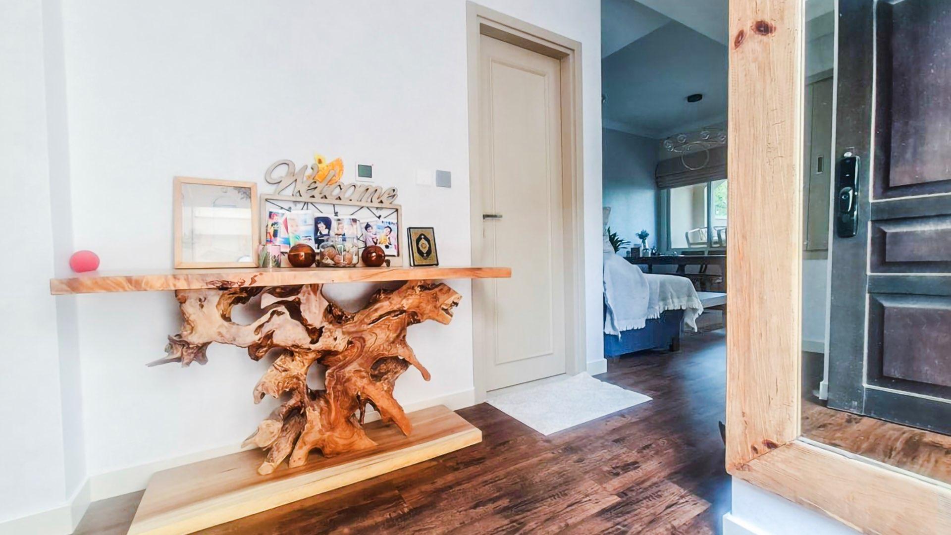 Living room in modern 2-bedroom villa, Serena Bella Casa, Dubailand townhouse for sale