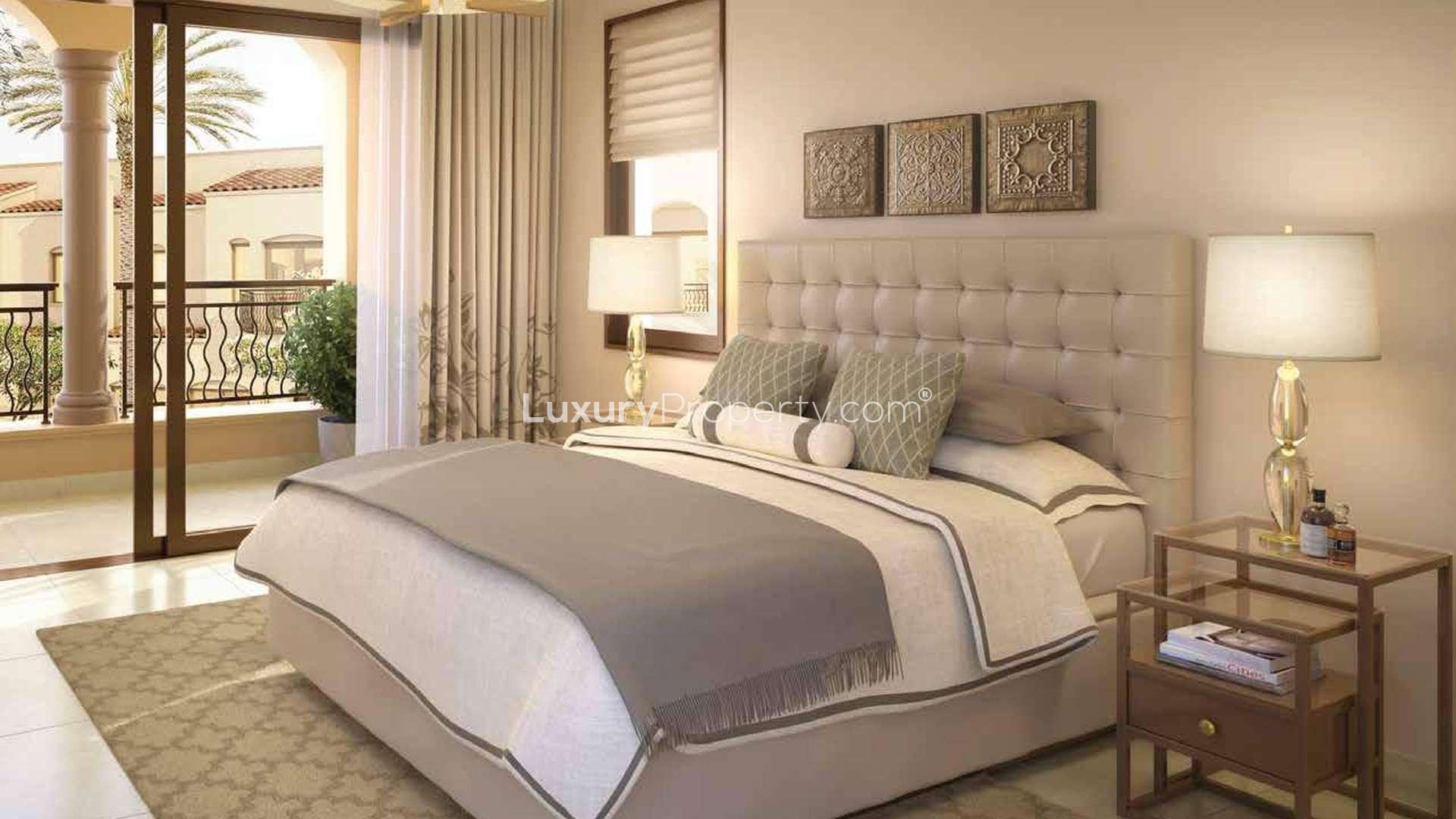 Modern kitchen in two-bedroom townhouse at Casa Viva, Serena, Dubailand. Spacious and elegant design