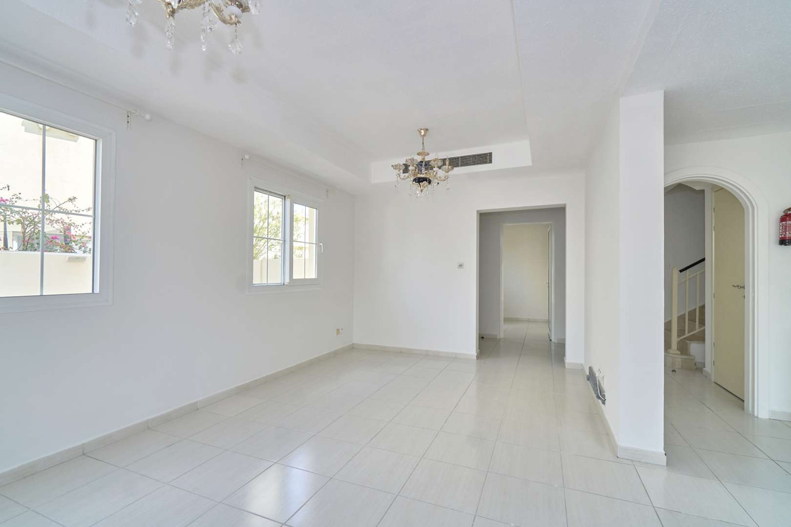 2-bedroom villa interior in Springs 2, Emirates Living, featuring bathroom and closet access