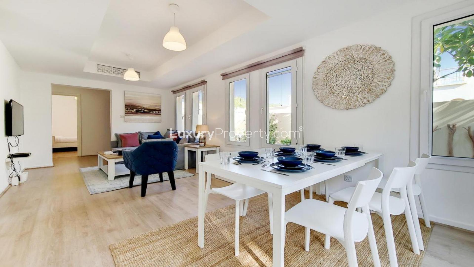 Modern living room in fully upgraded 4E villa, Springs 12, Emirates Living for rent