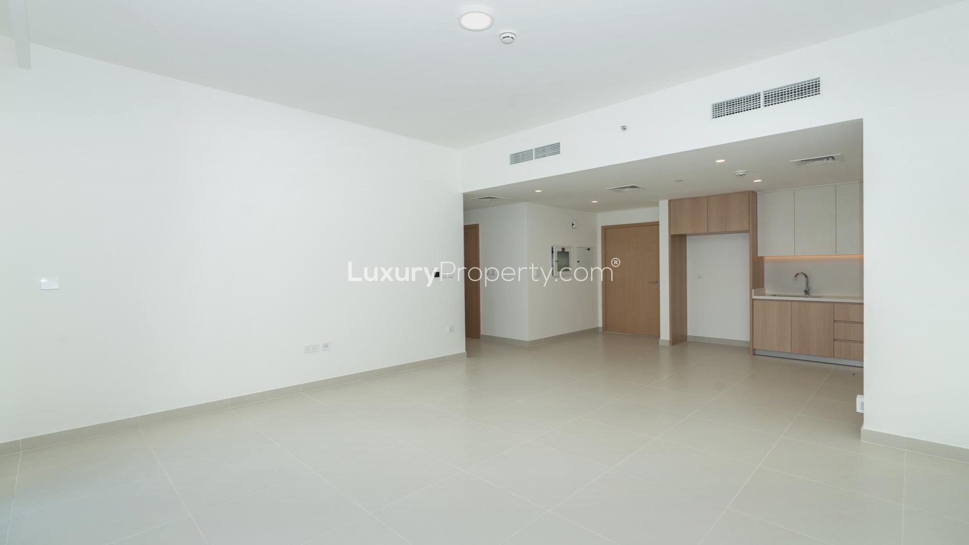 Spacious living area in vacant 2-bedroom villa, Emaar Parkside Hills, Madinat Al Mataar