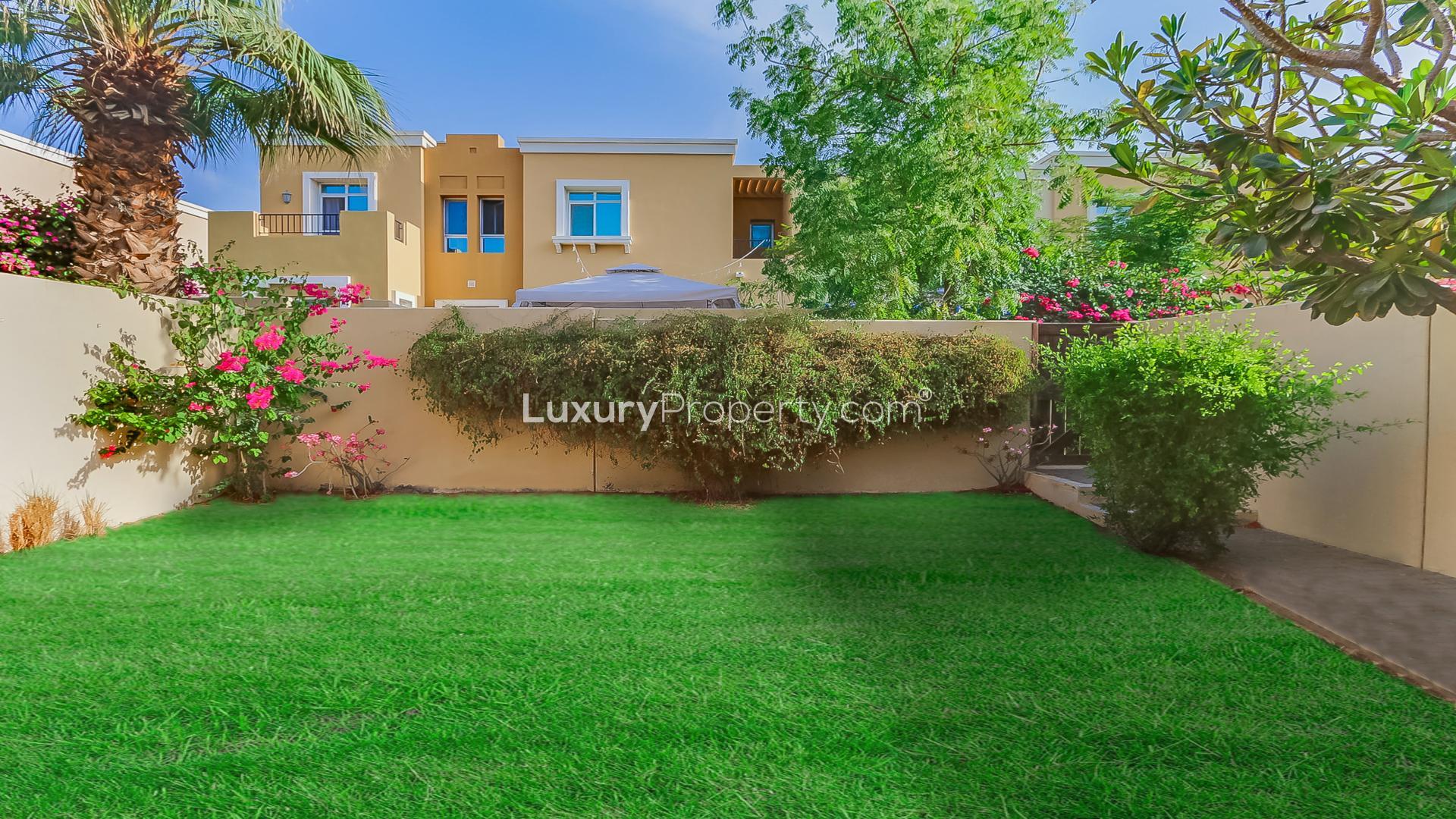 Exterior view of 2-bedroom townhouse for rent in Al Reem, Arabian Ranches