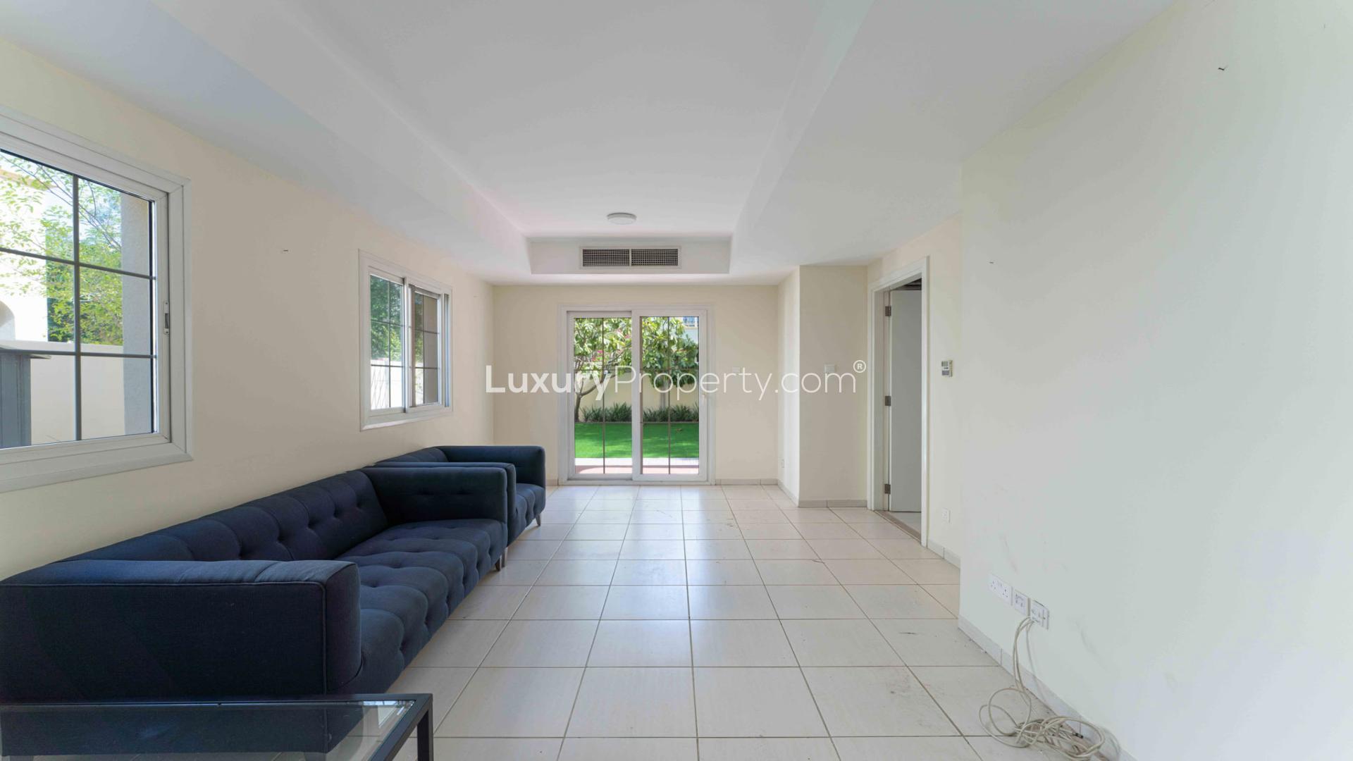 Exterior view of 2-bedroom villa with garden in Springs 9, The Springs for rent