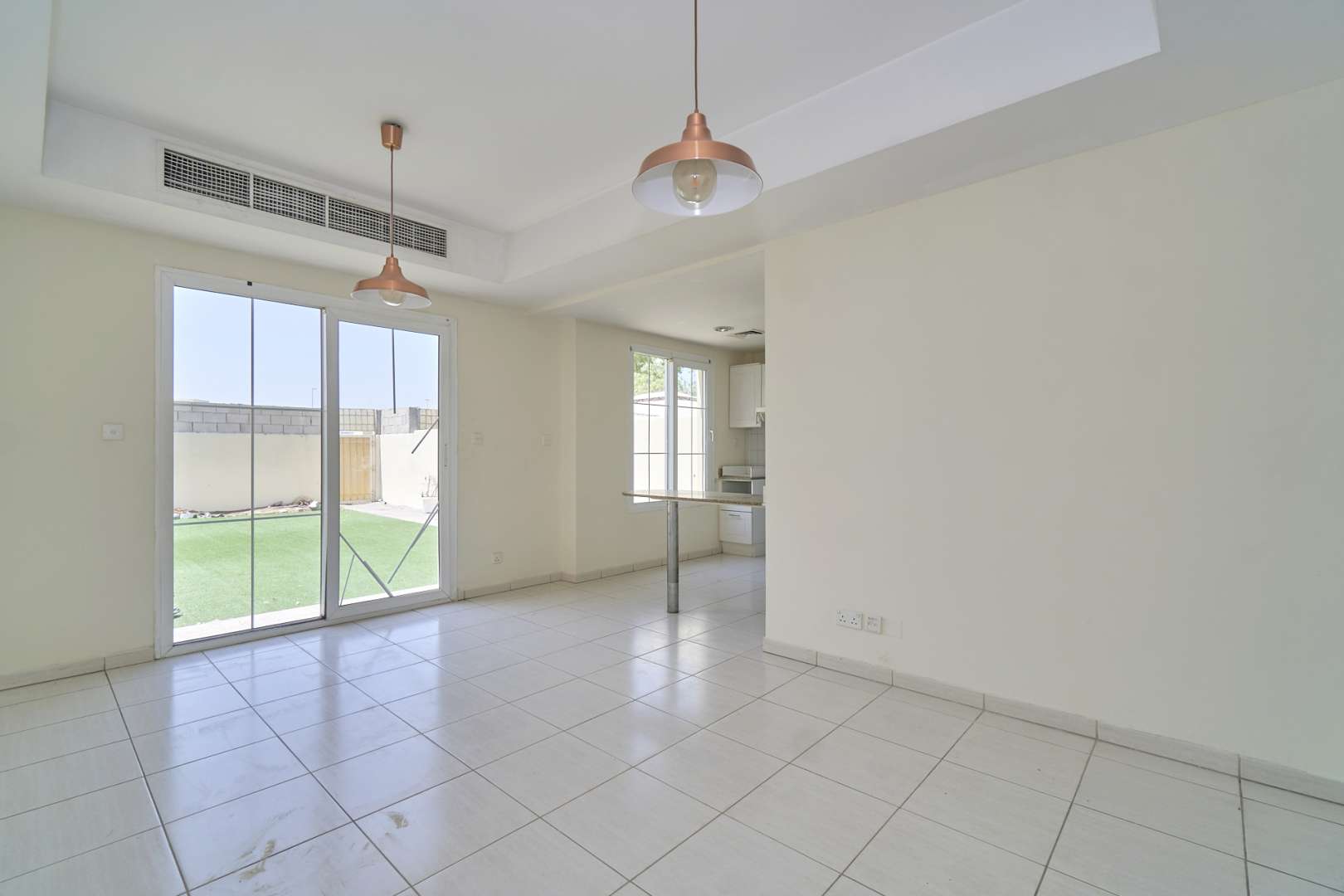 Rear view of spacious villa with private garden in Springs 8, Dubai for rent