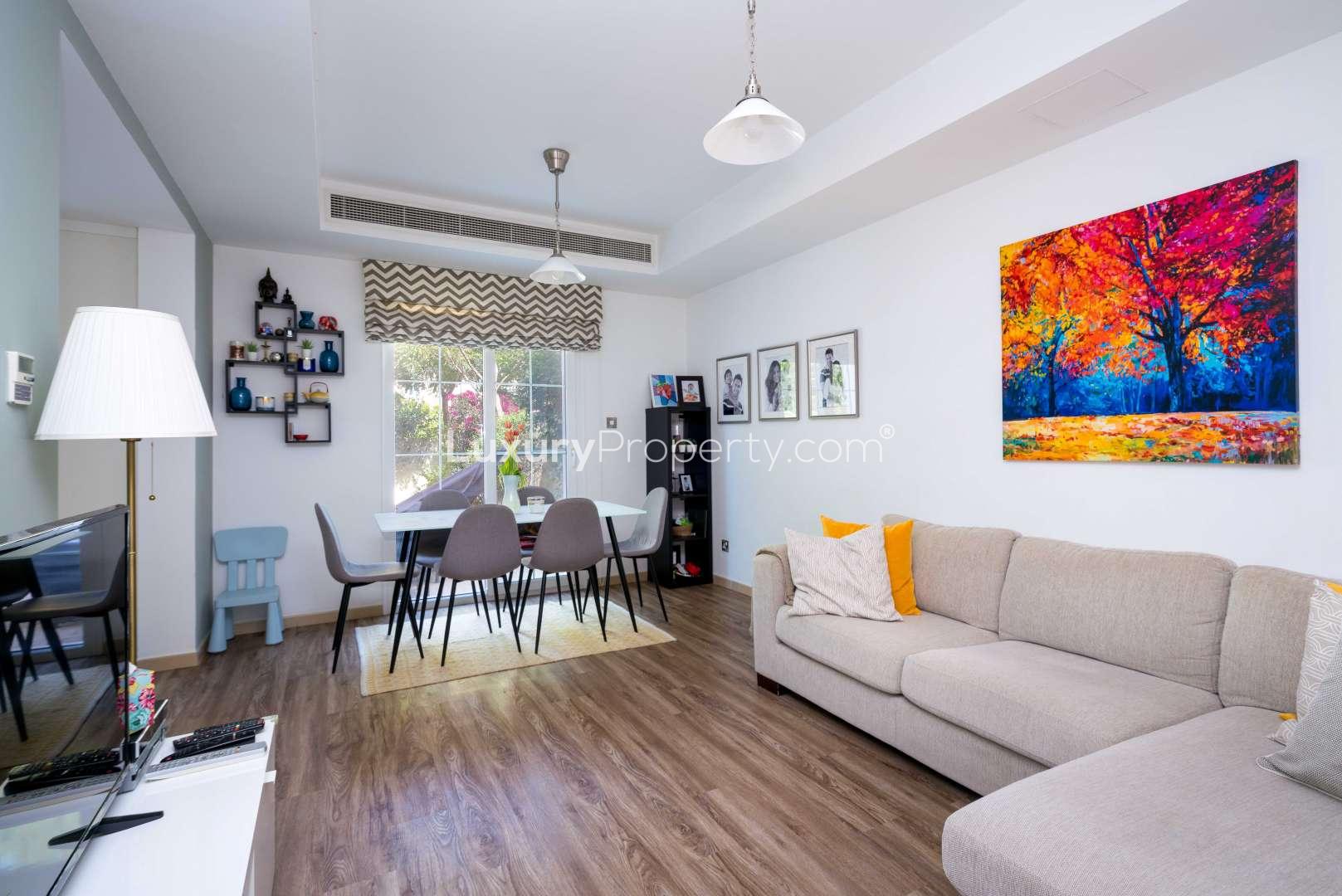 Exterior view of upgraded two-bedroom villa in Al Reem 2, Arabian Ranches