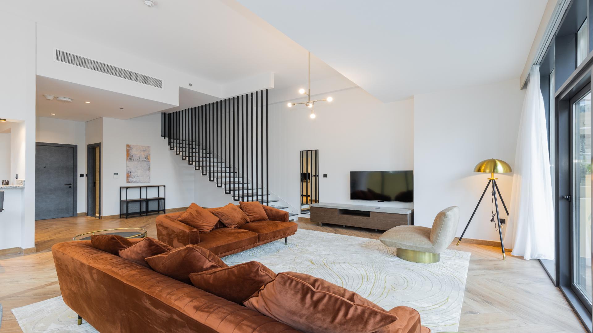 Plunge pool view from luxury villa balcony in Dubai Marina Moon, Dubai Marina