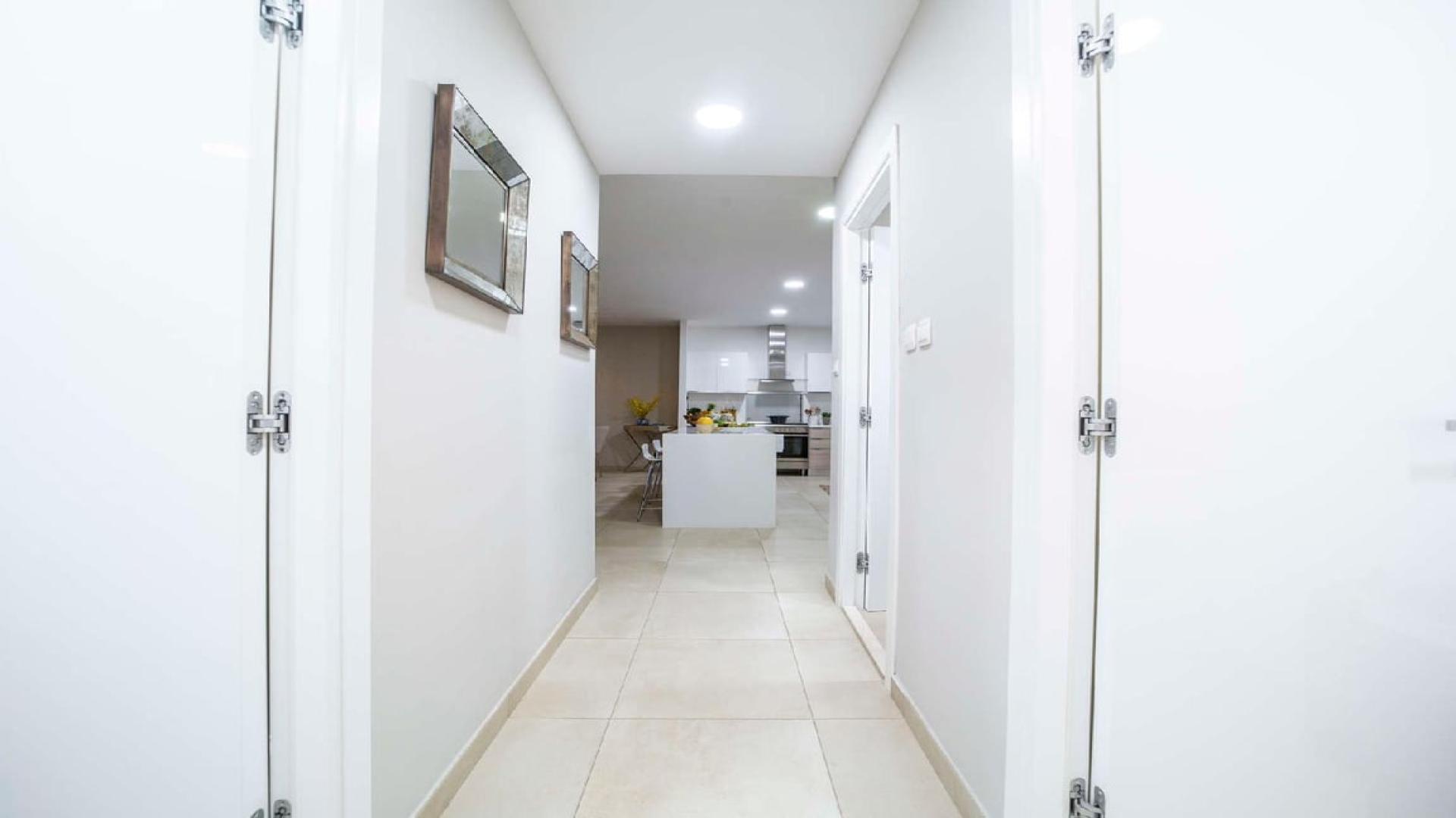 Modern living room in luxury 3-bedroom apartment, Al Andalus, Jumeirah Golf Estates