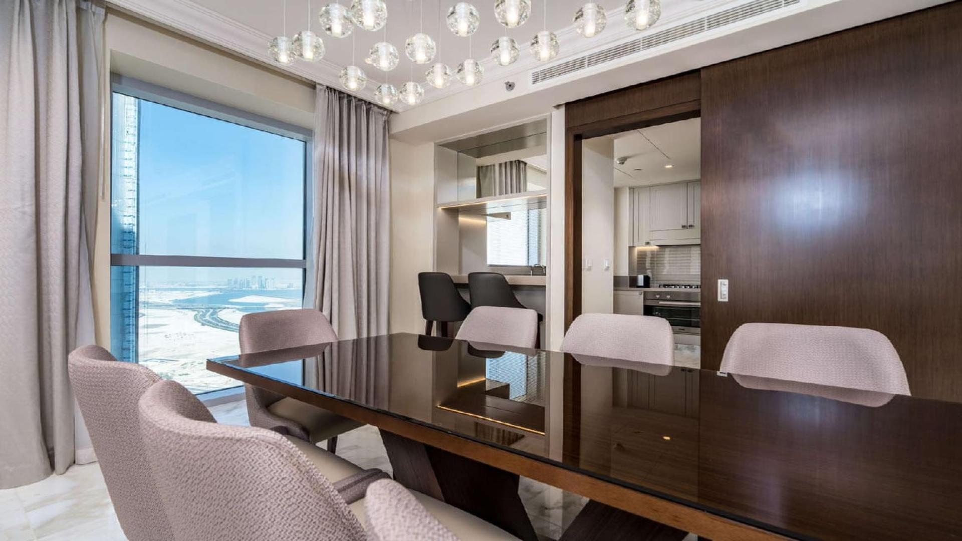 Luxurious living room in 3-bedroom apartment at The Address Fountain Views, Downtown Dubai