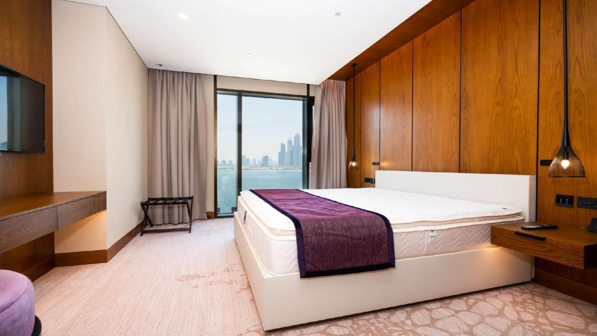 Luxurious living room with sea view in 3-bedroom apartment at Caesars Bluewaters Dubai