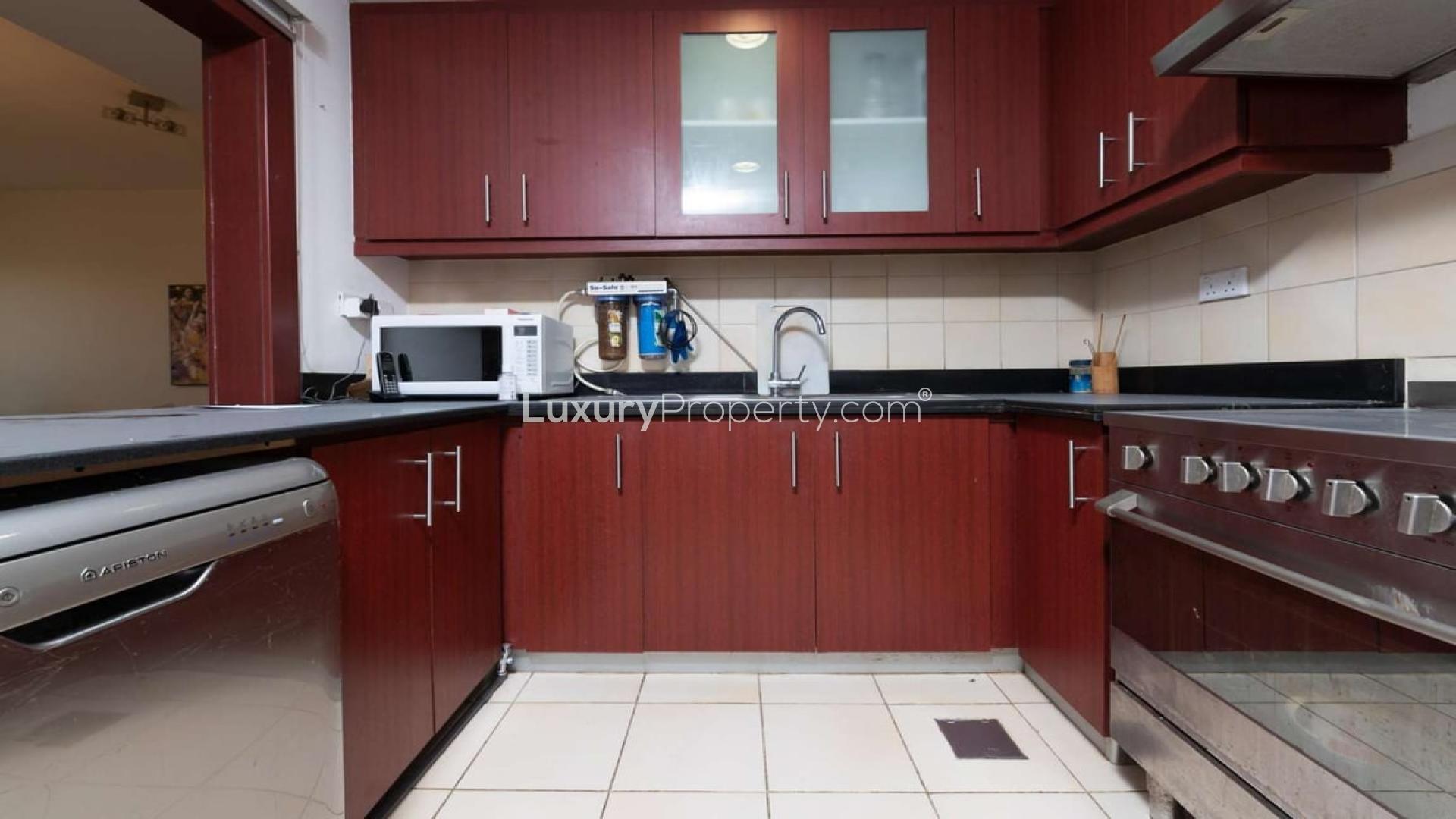 Modern living room in Rimal 6 apartment, JBR, with elegant decor and natural light