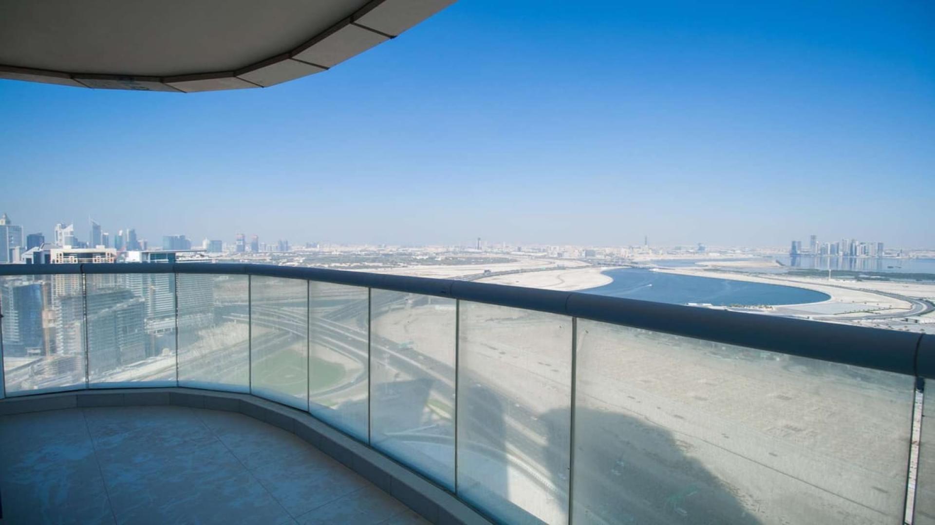 Modern living room in luxury three-bedroom apartment, Damac Towers, Business Bay for rent