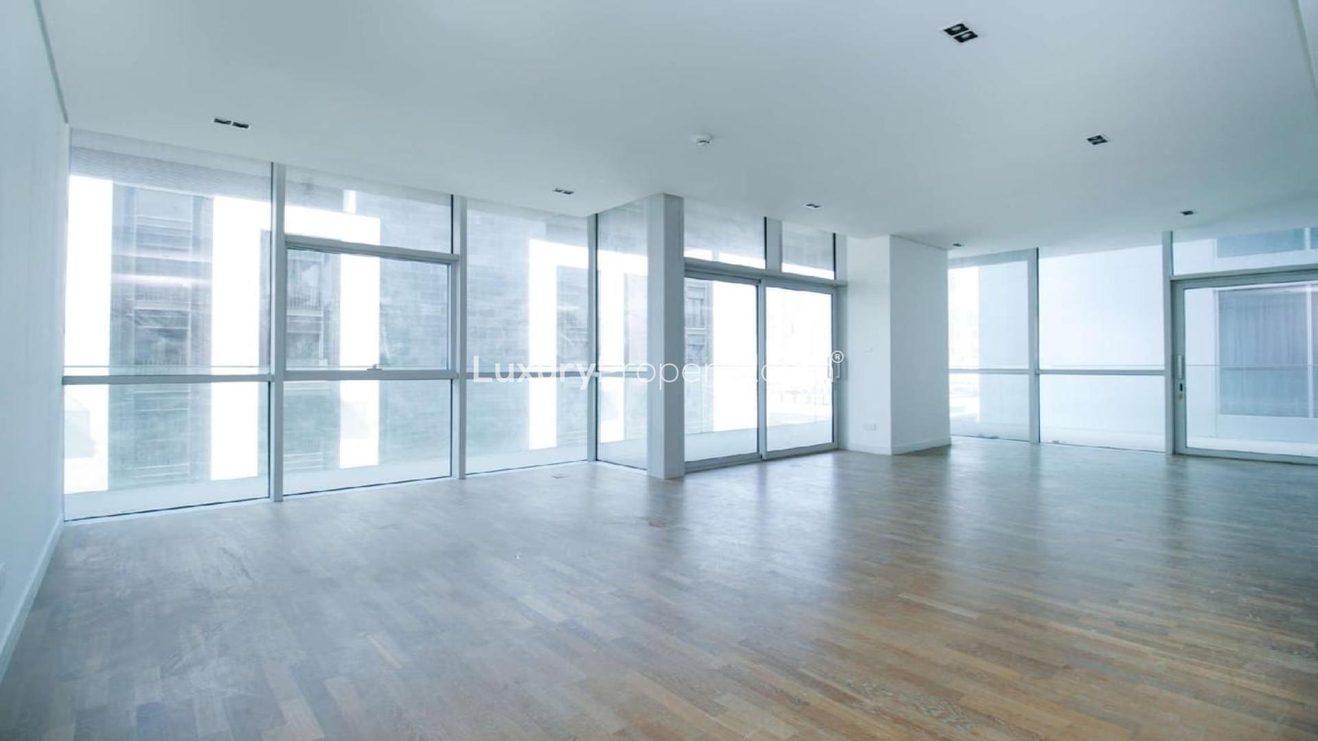 Spacious balcony view from City Walk apartment, Building 25, available for rent