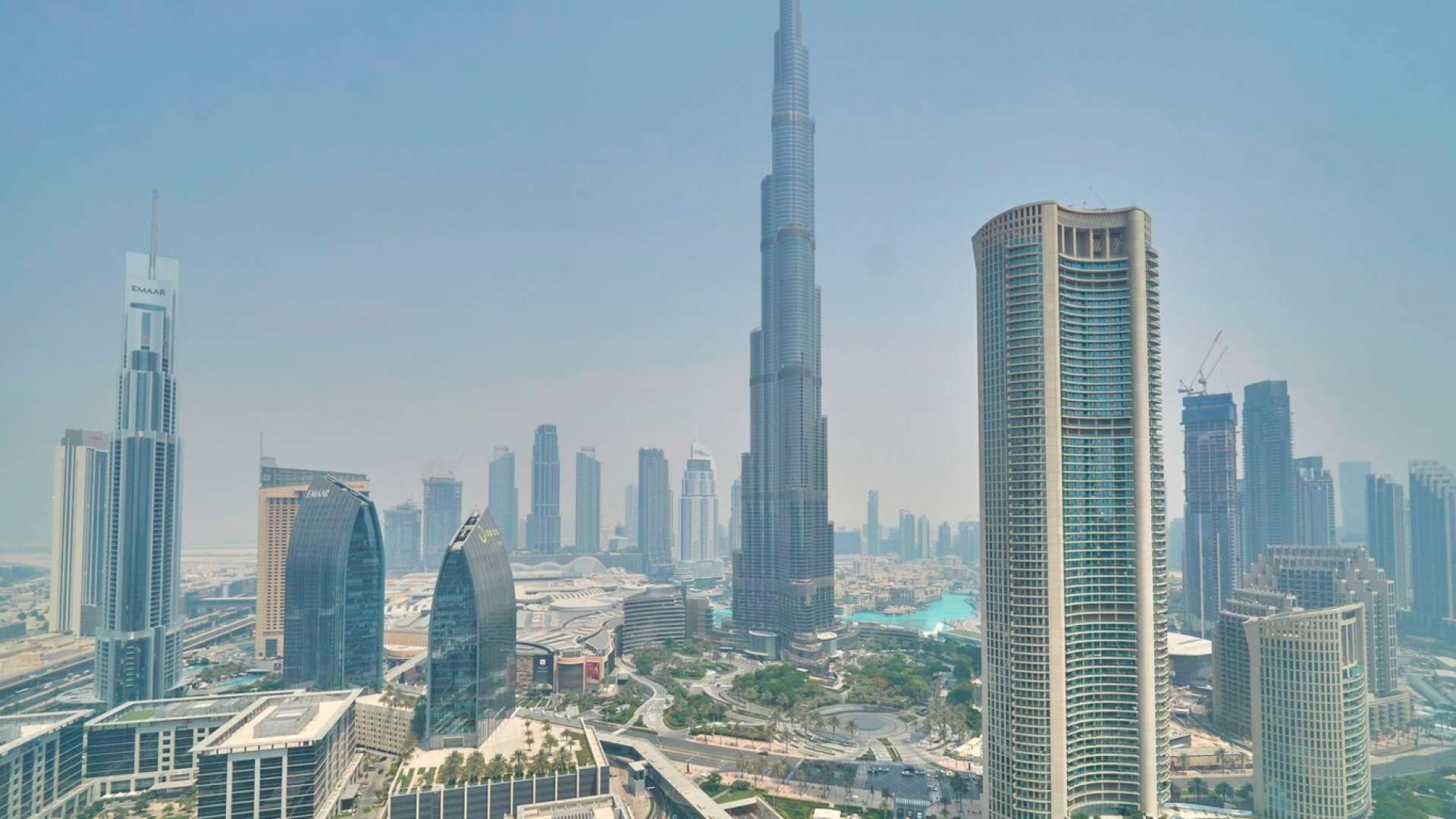 Balcony view from furnished 3 BR apartment in The Address Sky View Towers, Downtown Dubai