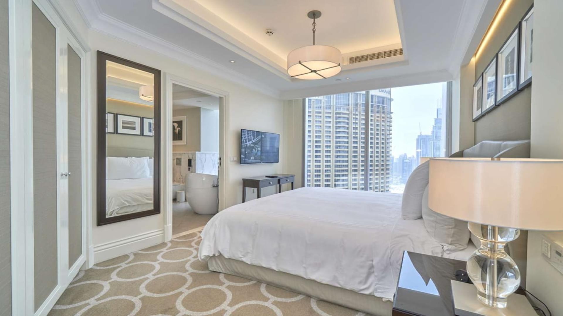 Luxurious living room in fully serviced 3-bed apartment, Downtown Dubai, The Address The BLVD