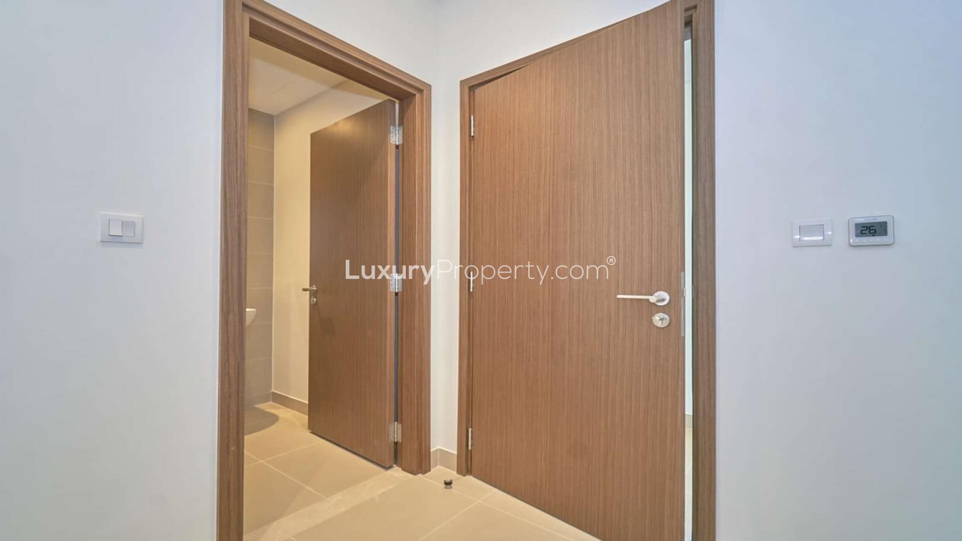 Balcony view from 3-bedroom apartment in 52|42, Dubai Marina overlooking city skyline