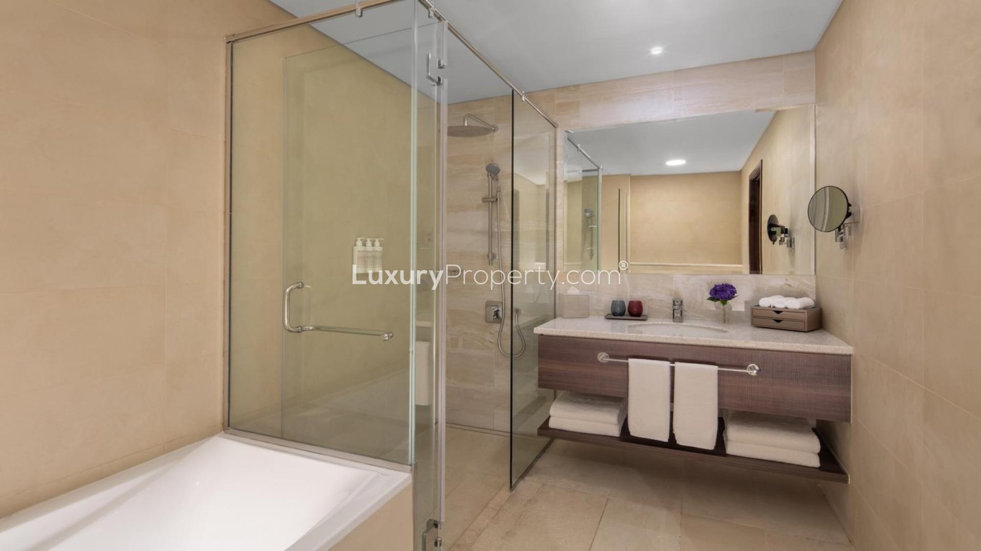 Modern kitchen in 3-bedroom apartment at Avani Palm View Hotel, Dubai Media City