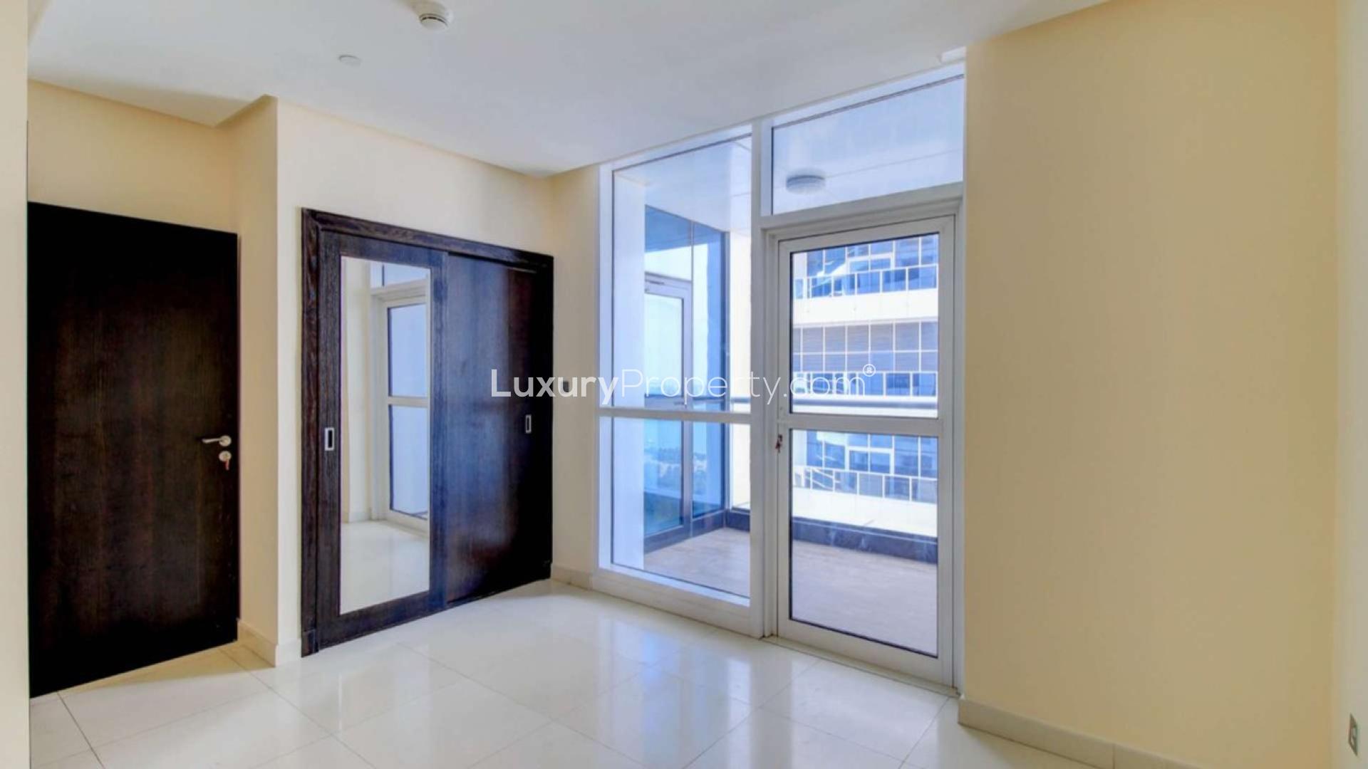 N/A,Apartment interior with large windows and balcony in 23 Marina, Dubai Marina