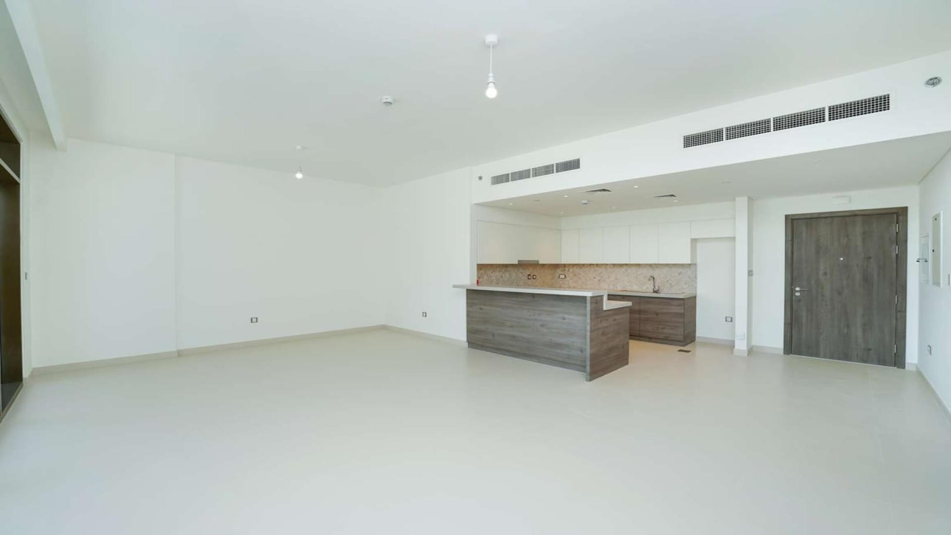 Spacious open-plan kitchen and living area in The Cove 3 apartment, Dubai Creek Harbour