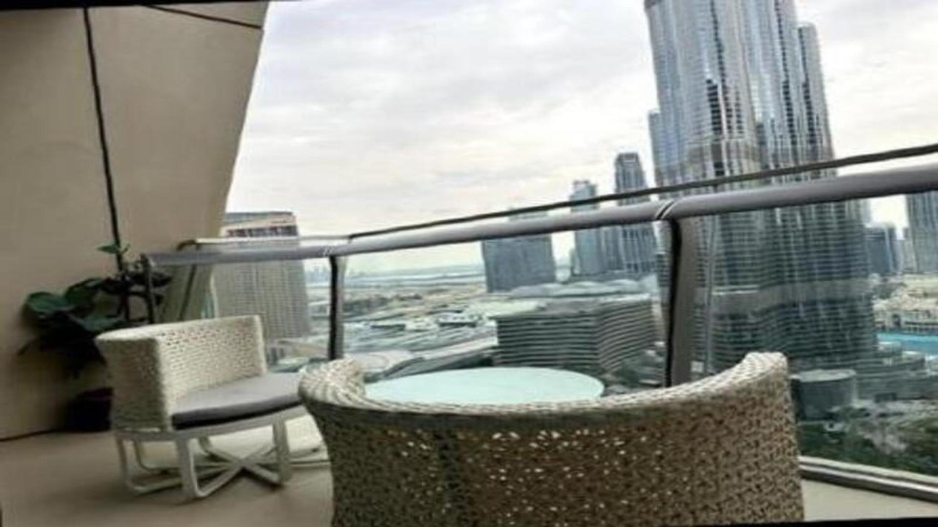 Furnished apartment with Burj Khalifa view, Downtown Dubai, Burj Vista, Ref LP41062