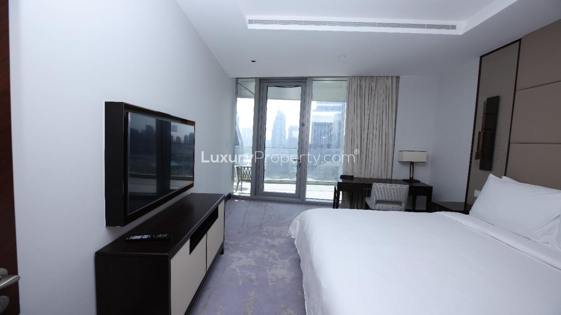 Furnished bedroom in high-floor apartment, The Address Sky View Towers, Downtown Dubai