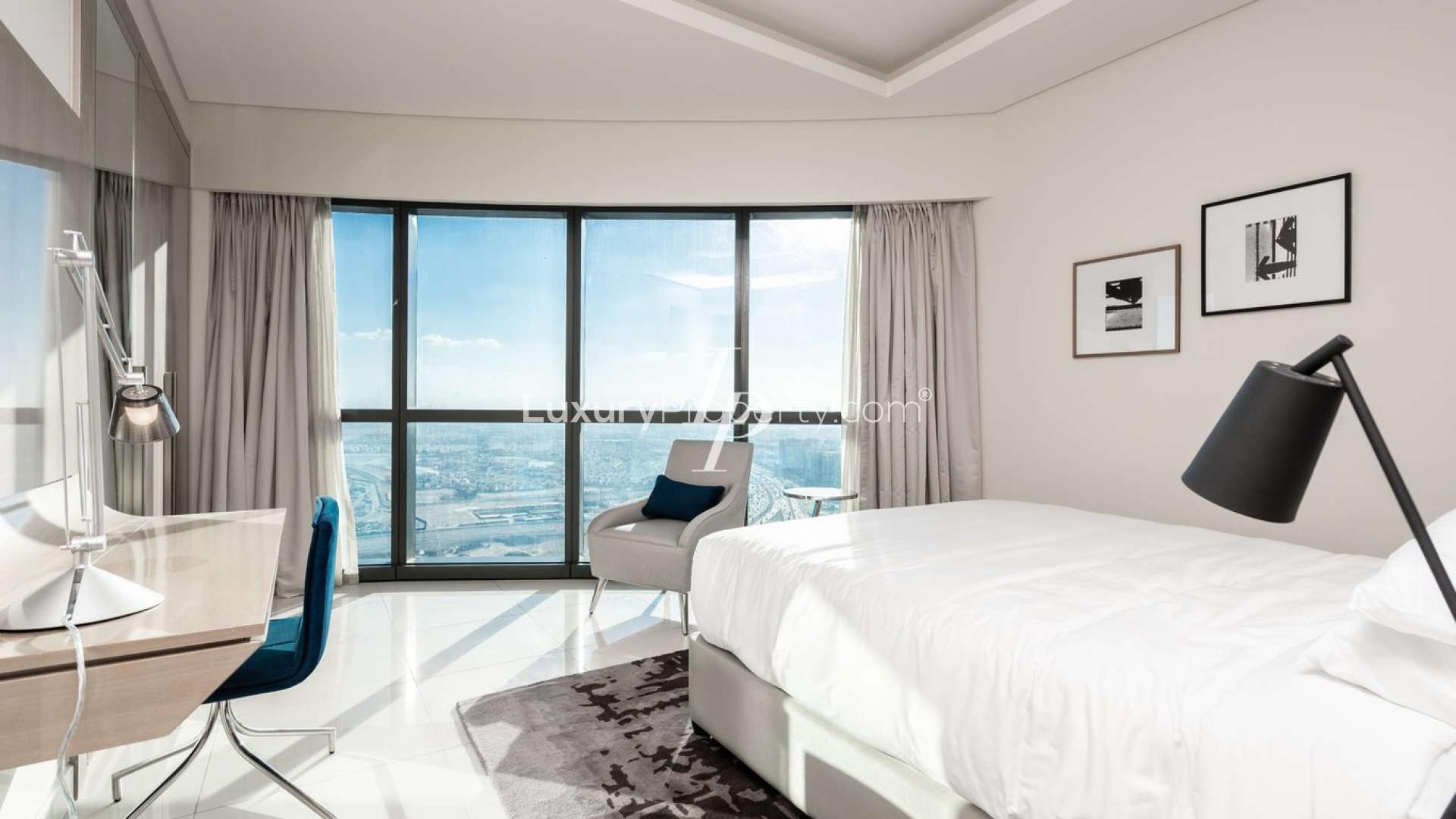 Luxury living room in 3-bedroom apartment, Business Bay, DAMAC Towers by Paramount