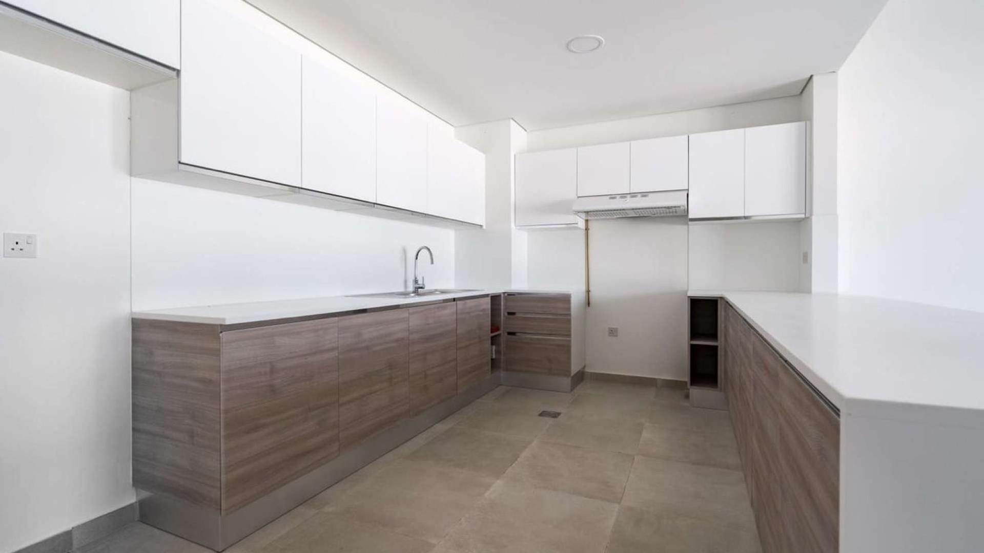 Brand new 3-bedroom apartment living room with large windows in Alandalus Tower A