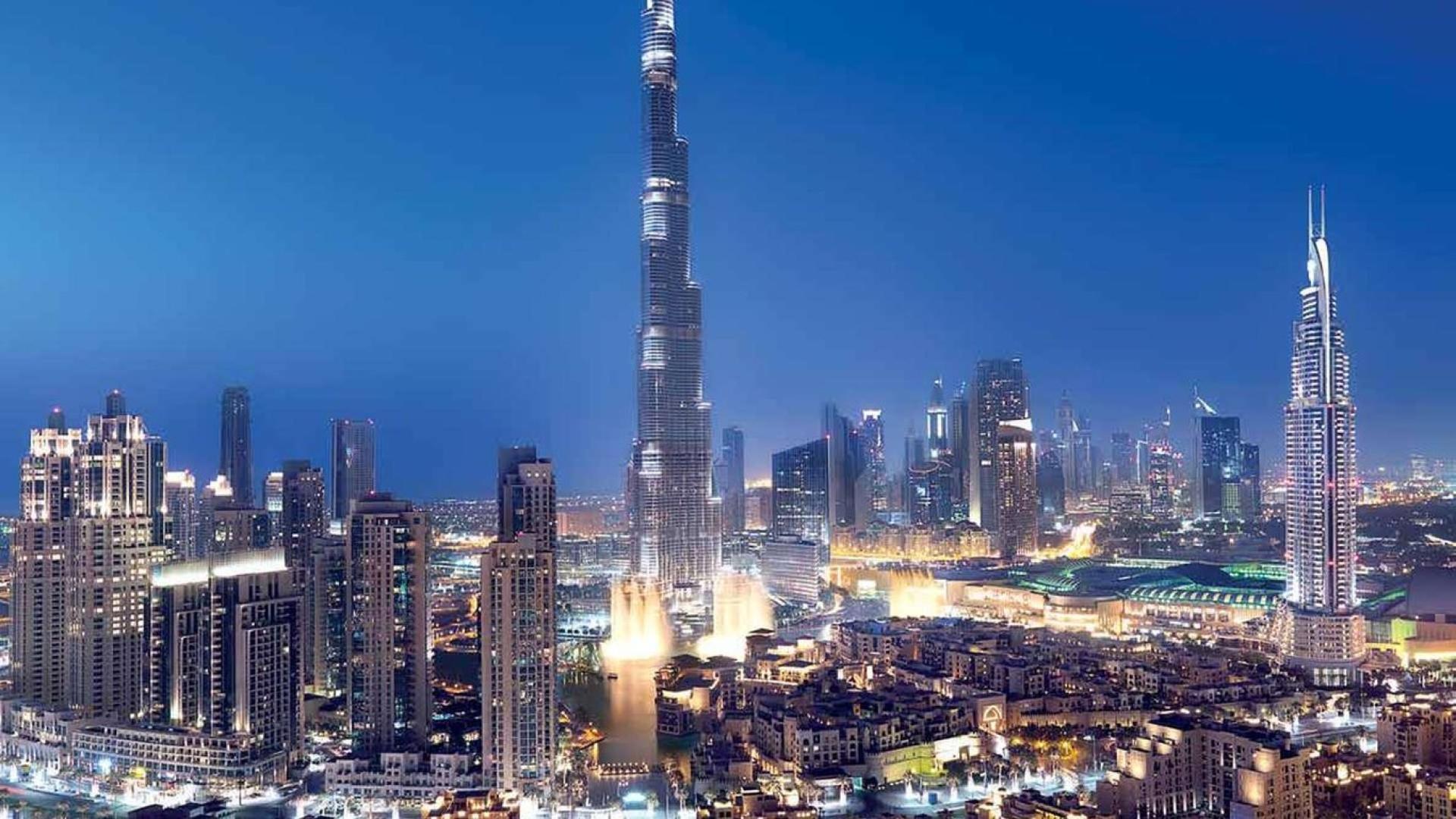 Modern bedroom in three-bedroom apartment, Address Sky View Towers, Downtown Dubai, for sale