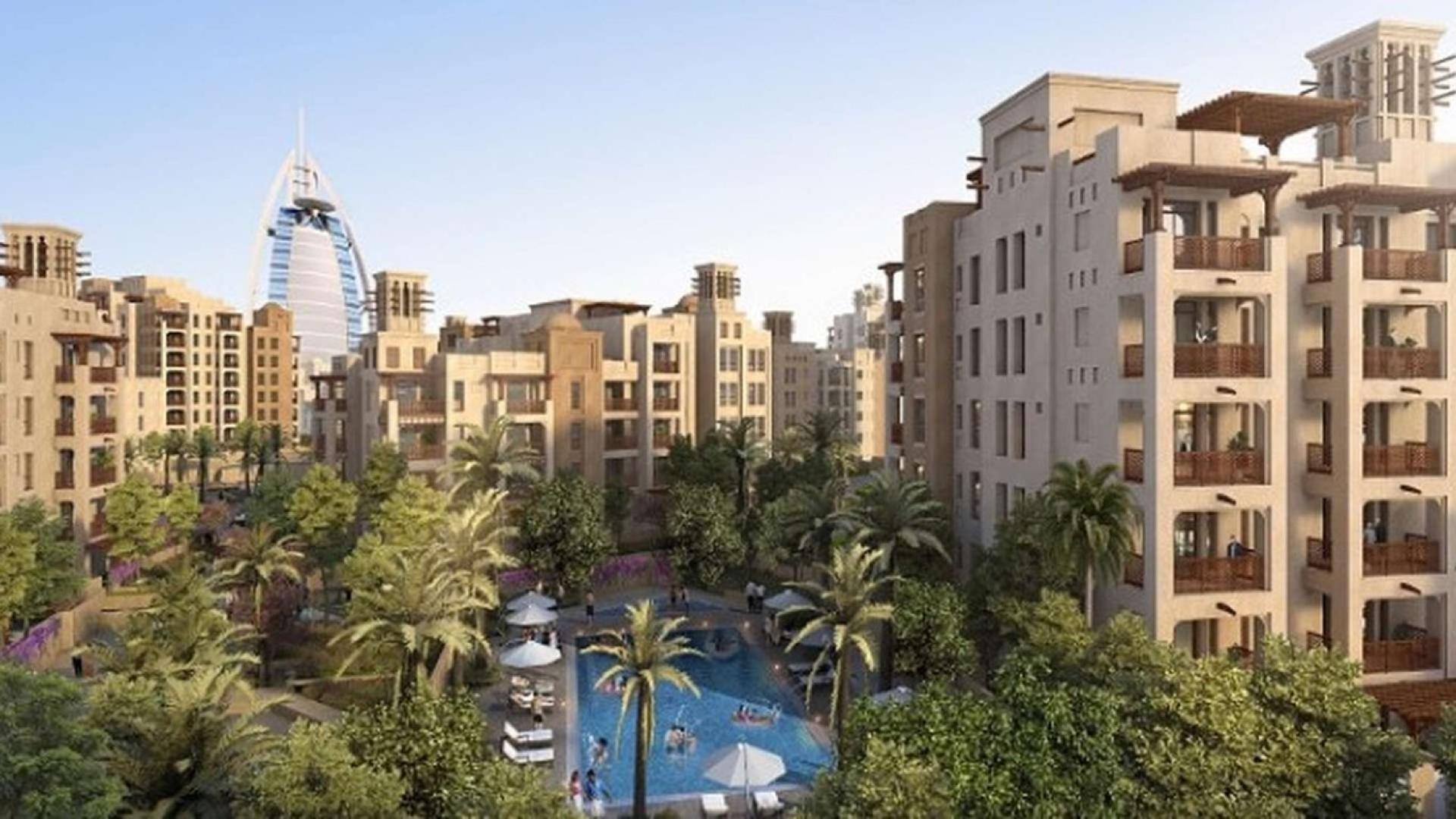 Luxurious apartment pool with Burj Al Arab view, Madinat Jumeirah Living, Umm Suqeim