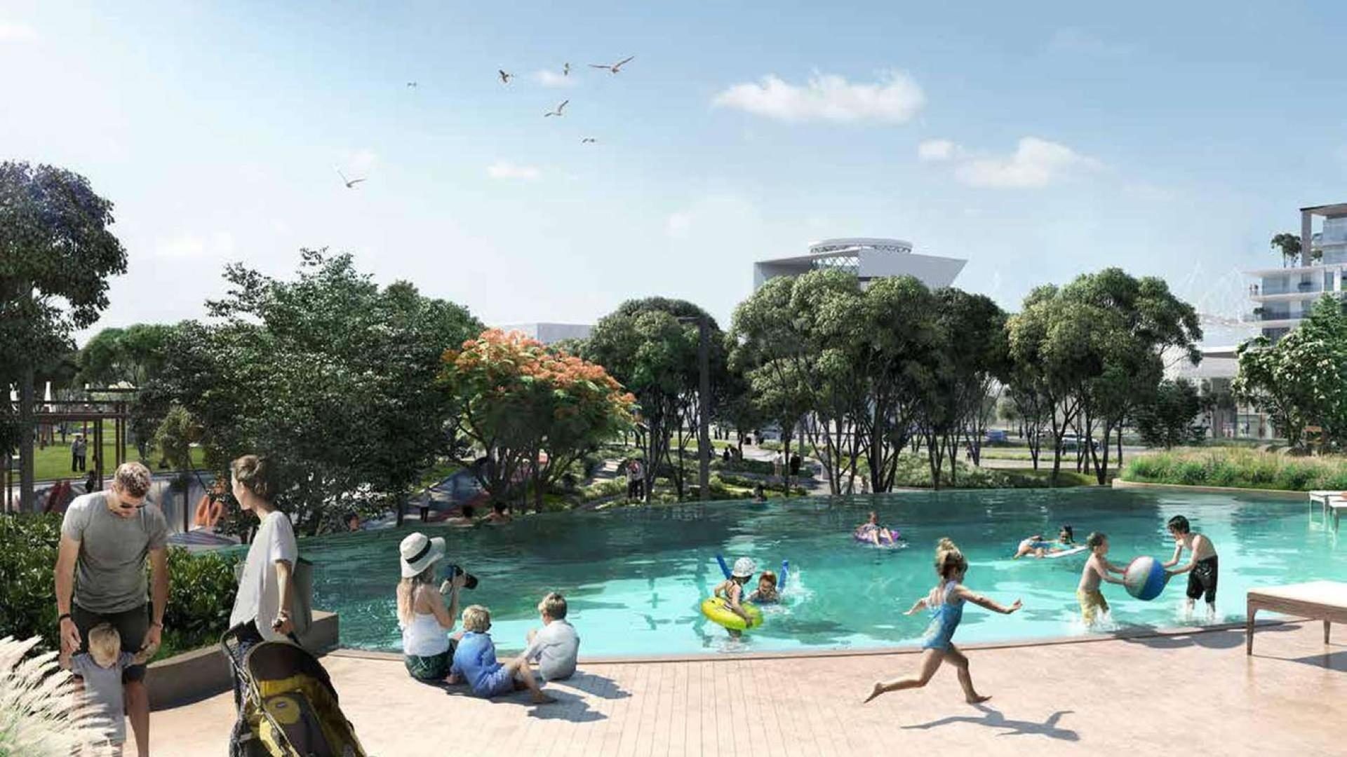 Stunning Central Park apartment exterior with lush greenery and modern architecture in urban setting