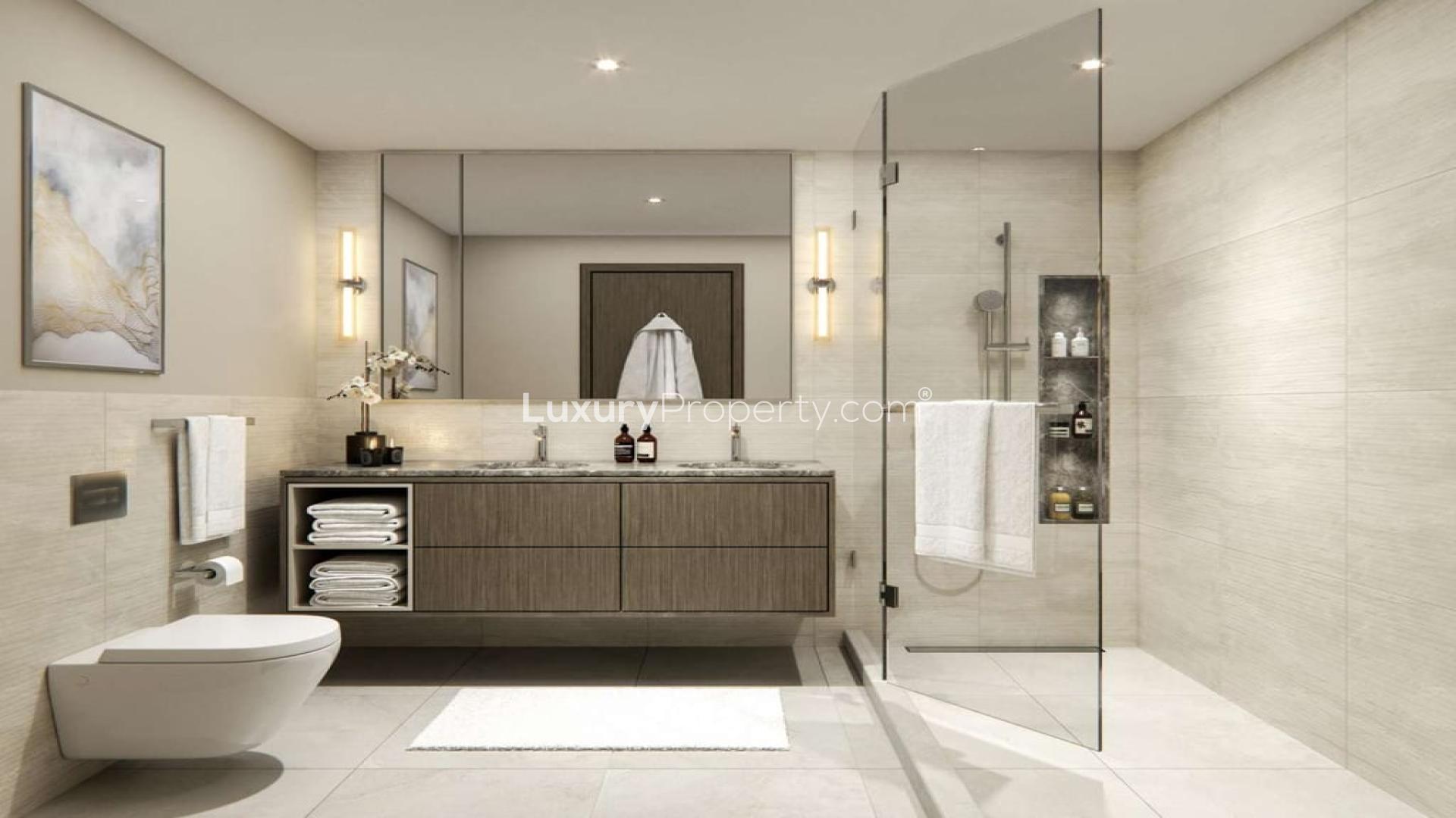 Downtown Dubai skyline view from stylish Opera District apartment for sale, LP06690