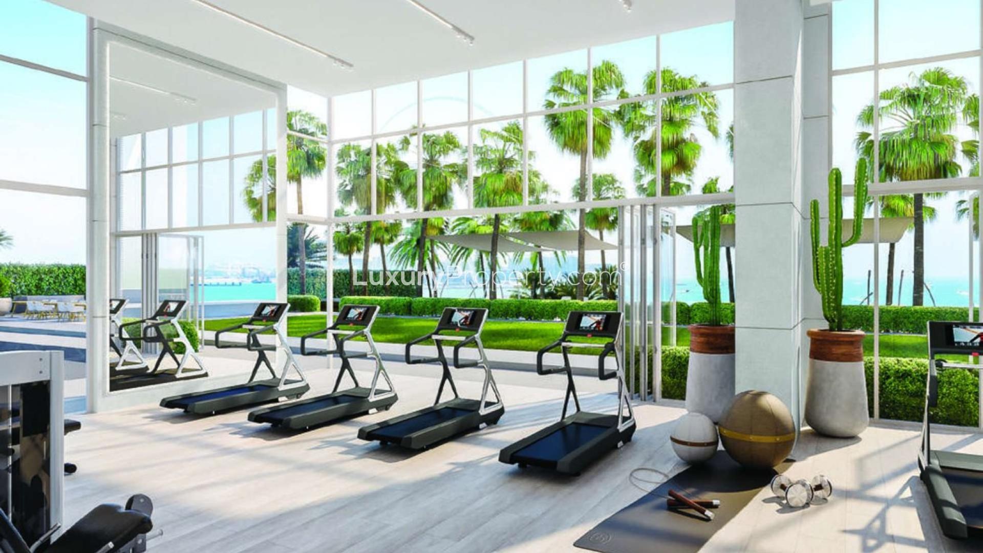 La Vie Jumeirah Beach Residence apartment with pool, sea, and Palm Jumeirah views