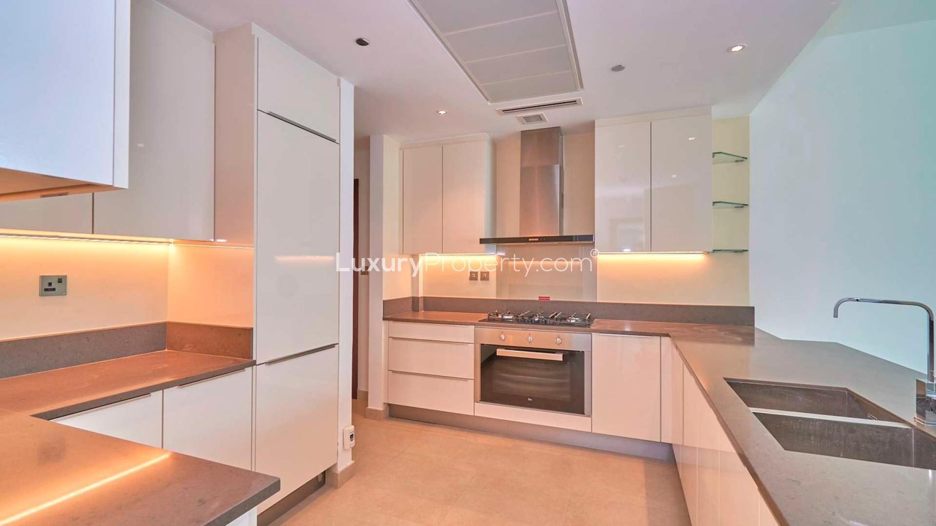 Luxurious Dubai Marina apartment balcony with stunning skyline and marina views for sale