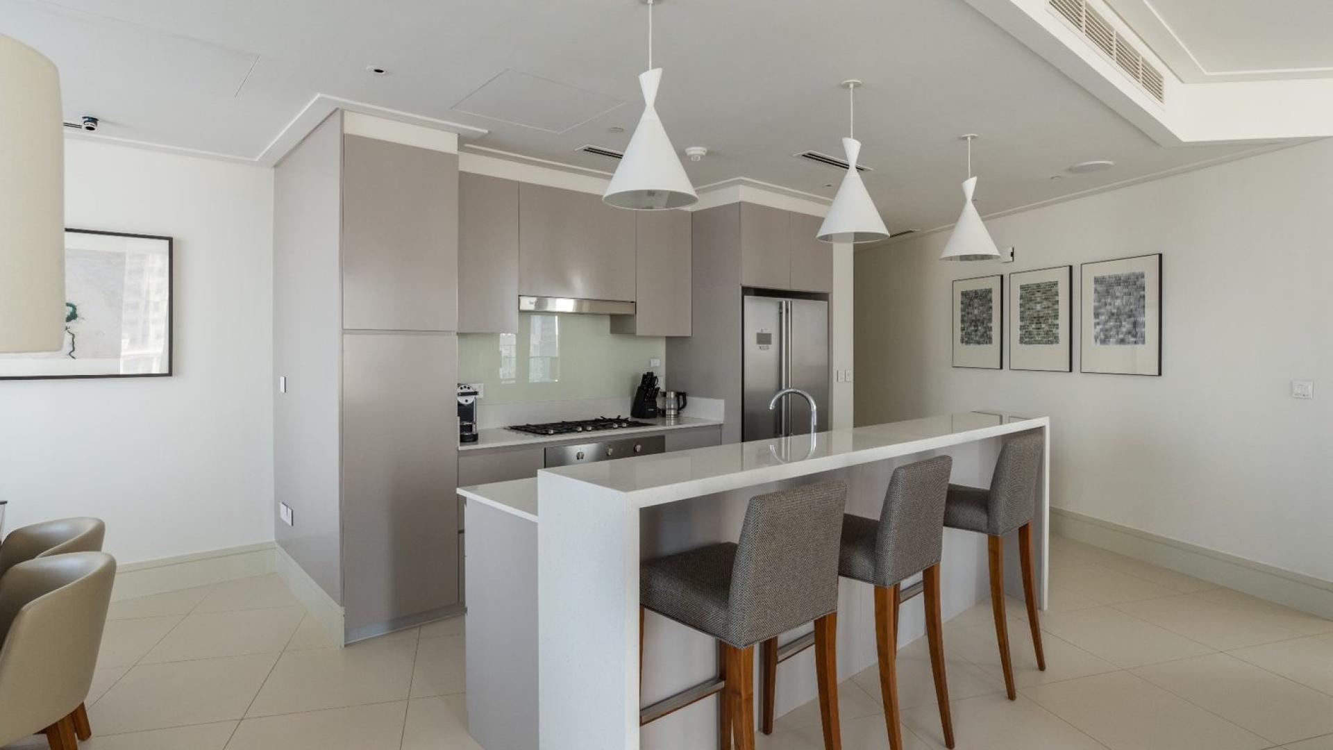 Modern living room and kitchen in Vida Residence Downtown Dubai apartment, LP10167