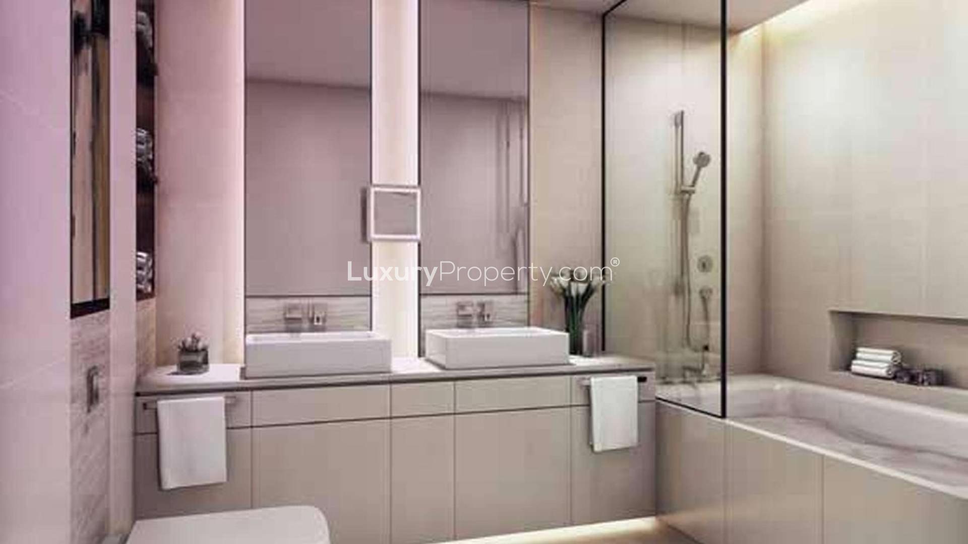 Two Bedroom Apartment at Vida Residence, Downtown Dubai Skyline View at Sunset