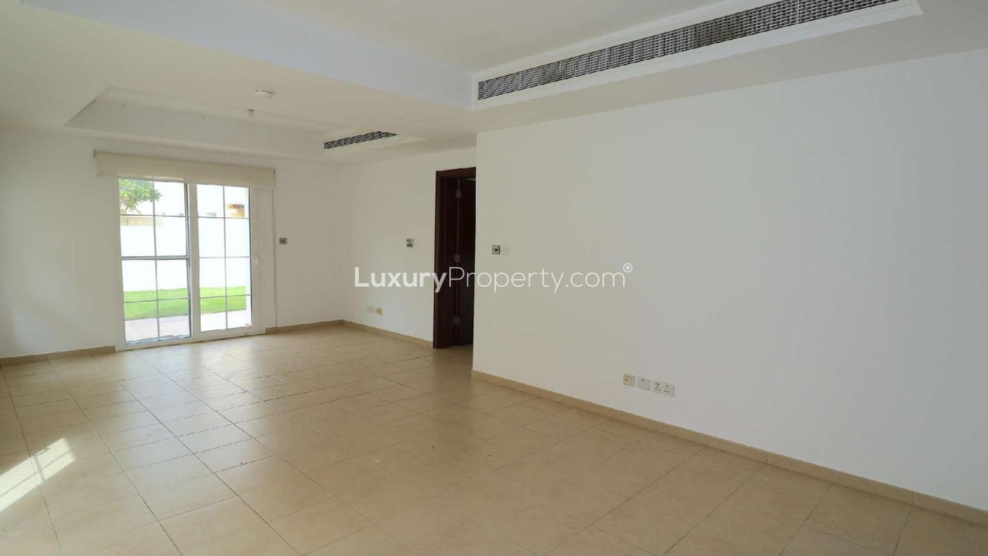Exterior view of upgraded 3-bed townhouse with garden in Al Reem 3, Arabian Ranches