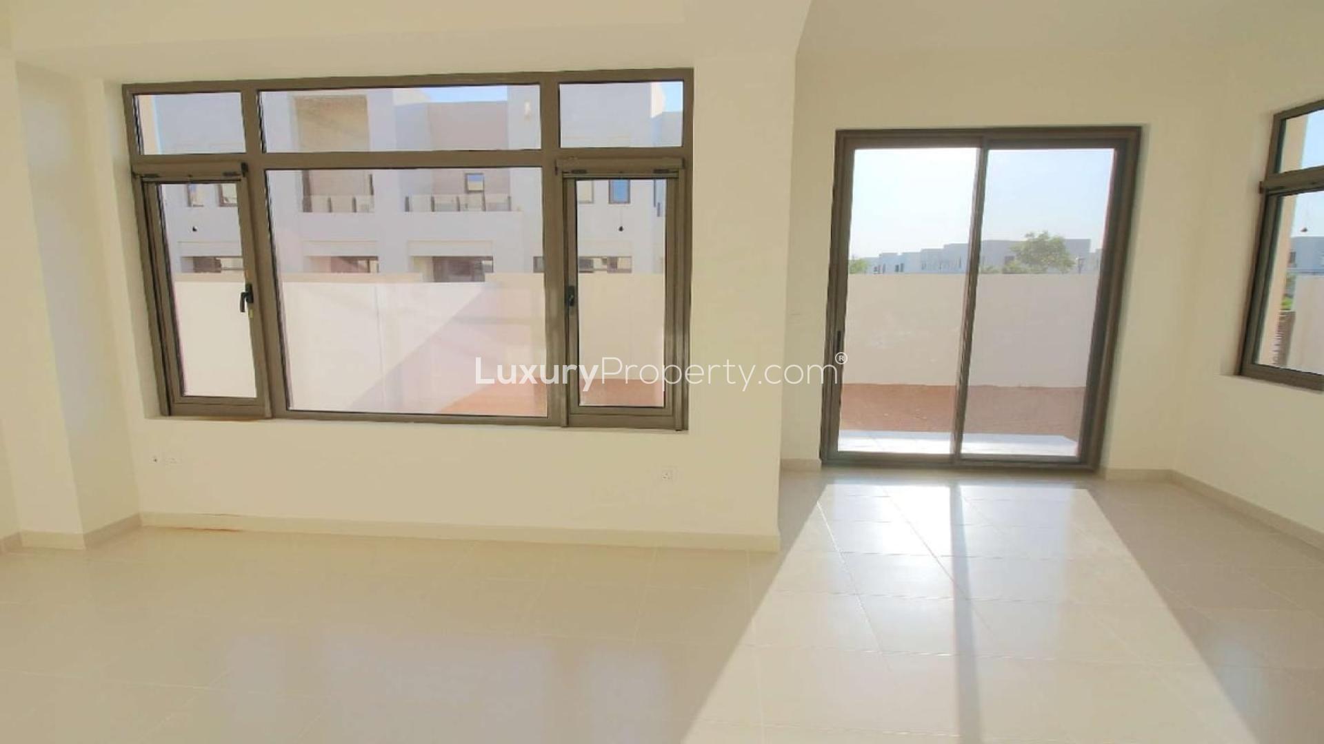 Bright living area in 5-bedroom villa, Mira Oasis 1, Reem community townhouse for rent