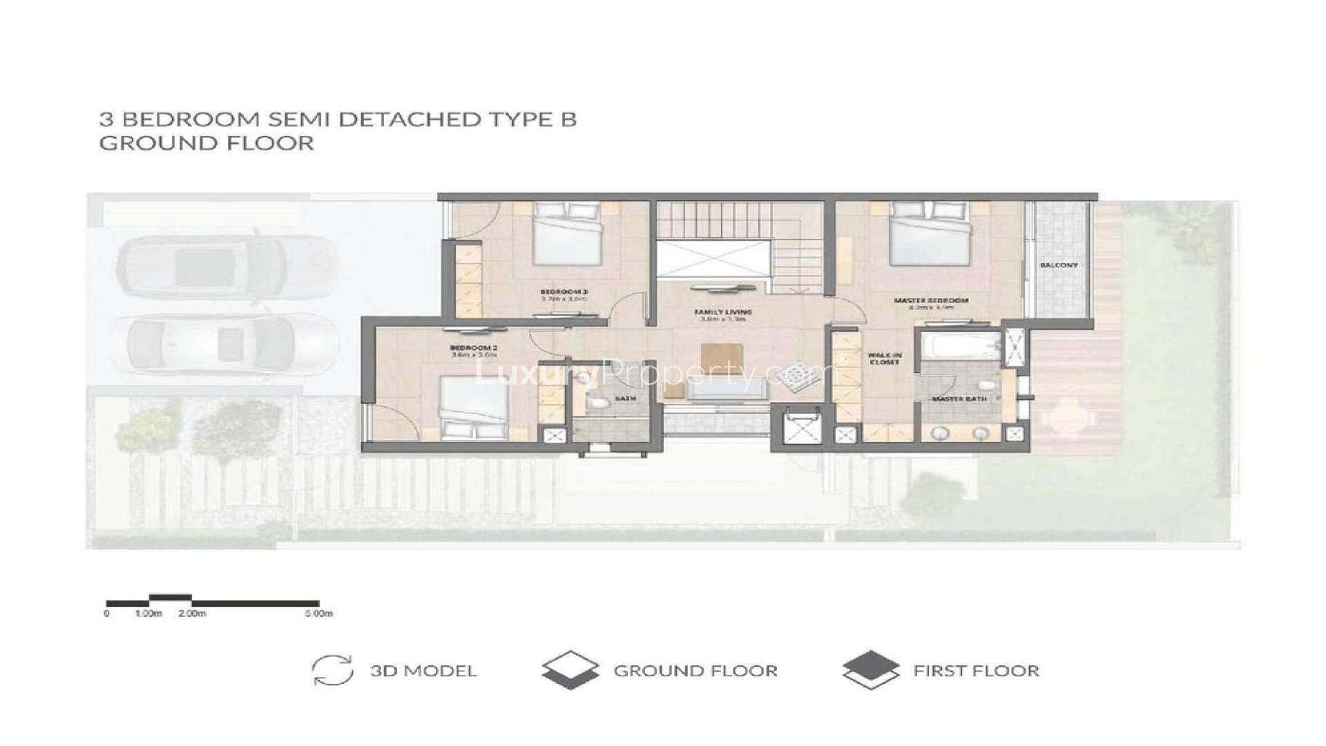 Beautiful semi-detached duplex with spacious lawn in Arabella 1, Mudon, Dubai for rent
