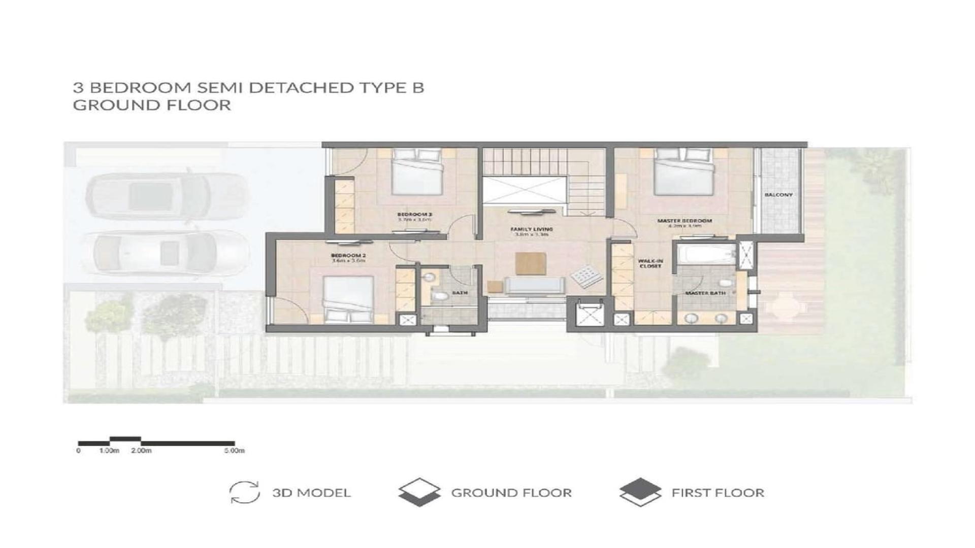 Beautiful semi-detached duplex with spacious lawn in Arabella 1, Mudon, Dubai for rent